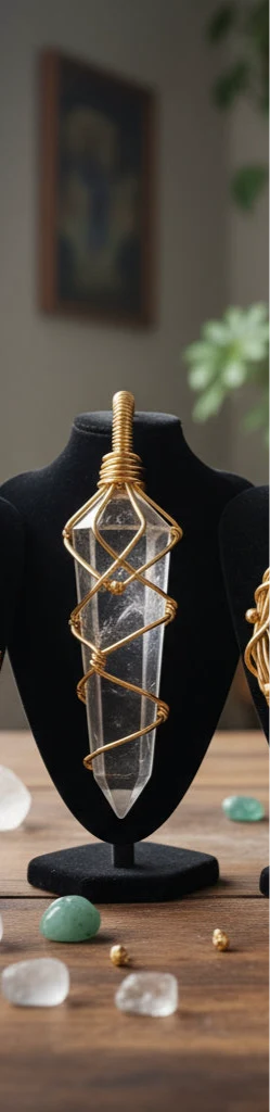 Gold Plated Non Tarnishing Wire Wrapped Custom Necklace - Image 3