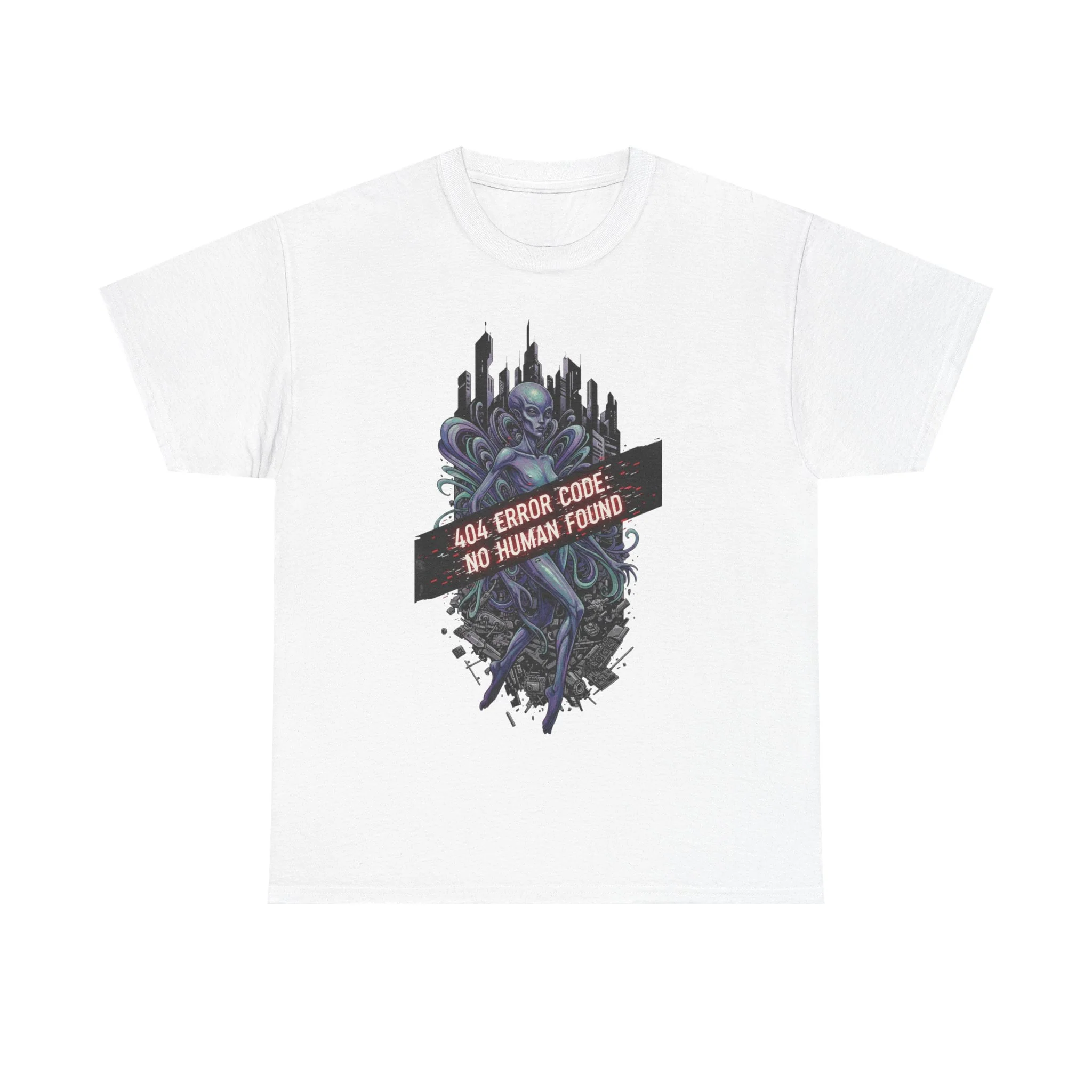404 Error Code No Human Found Unisex Heavy Cotton Tee