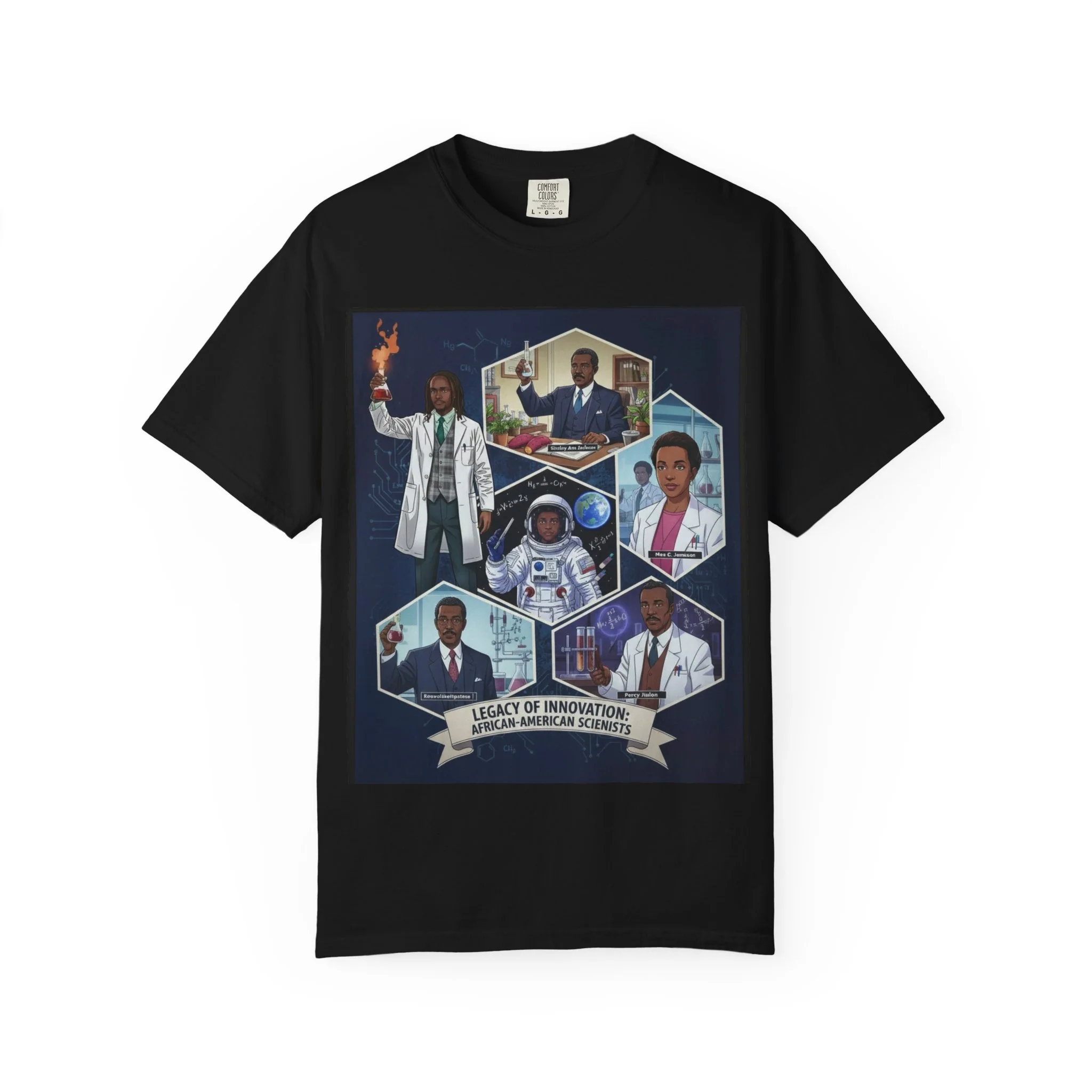 Anime Legacy of Innovation Nature Jab Graphic T-Shirt — Celebrating Black American STEM Leaders - Image 2