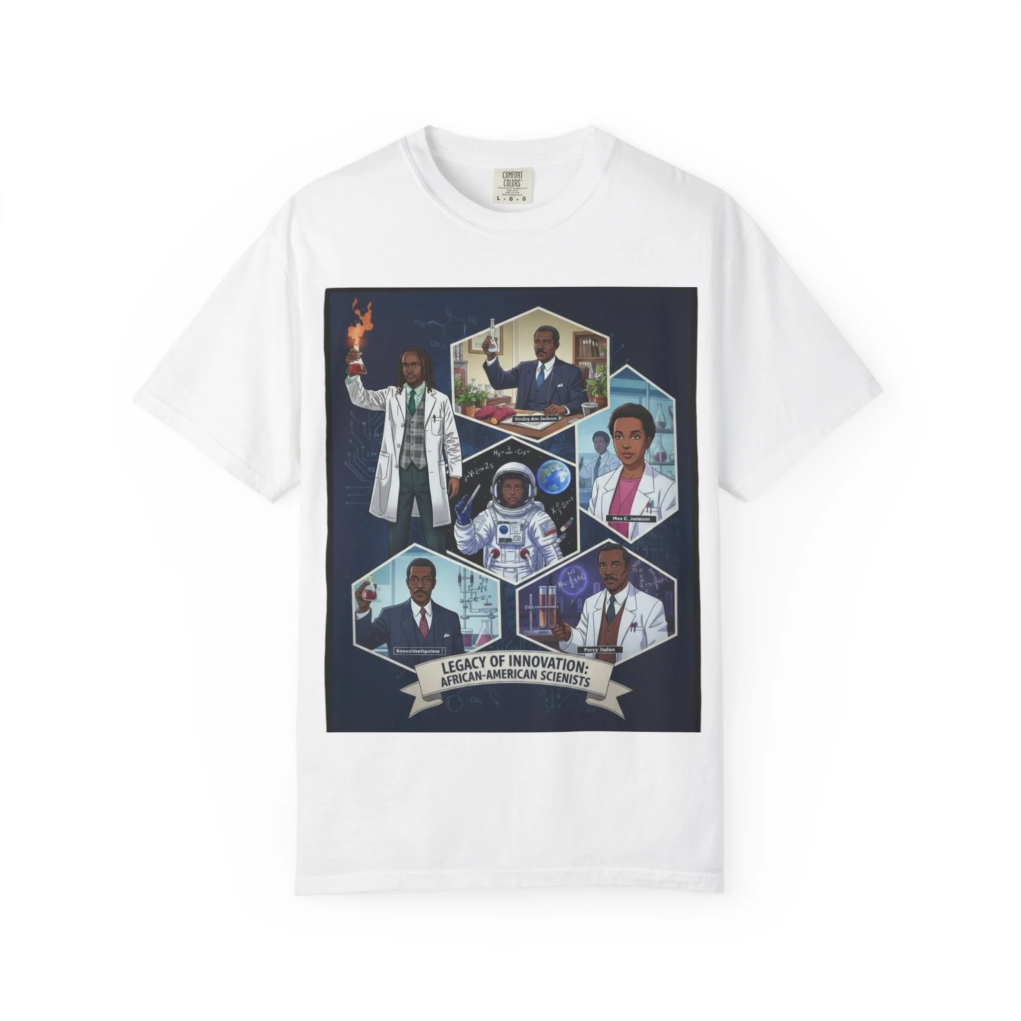 Anime Legacy of Innovation Nature Jab Graphic T-Shirt — Celebrating Black American STEM Leaders - Image 3
