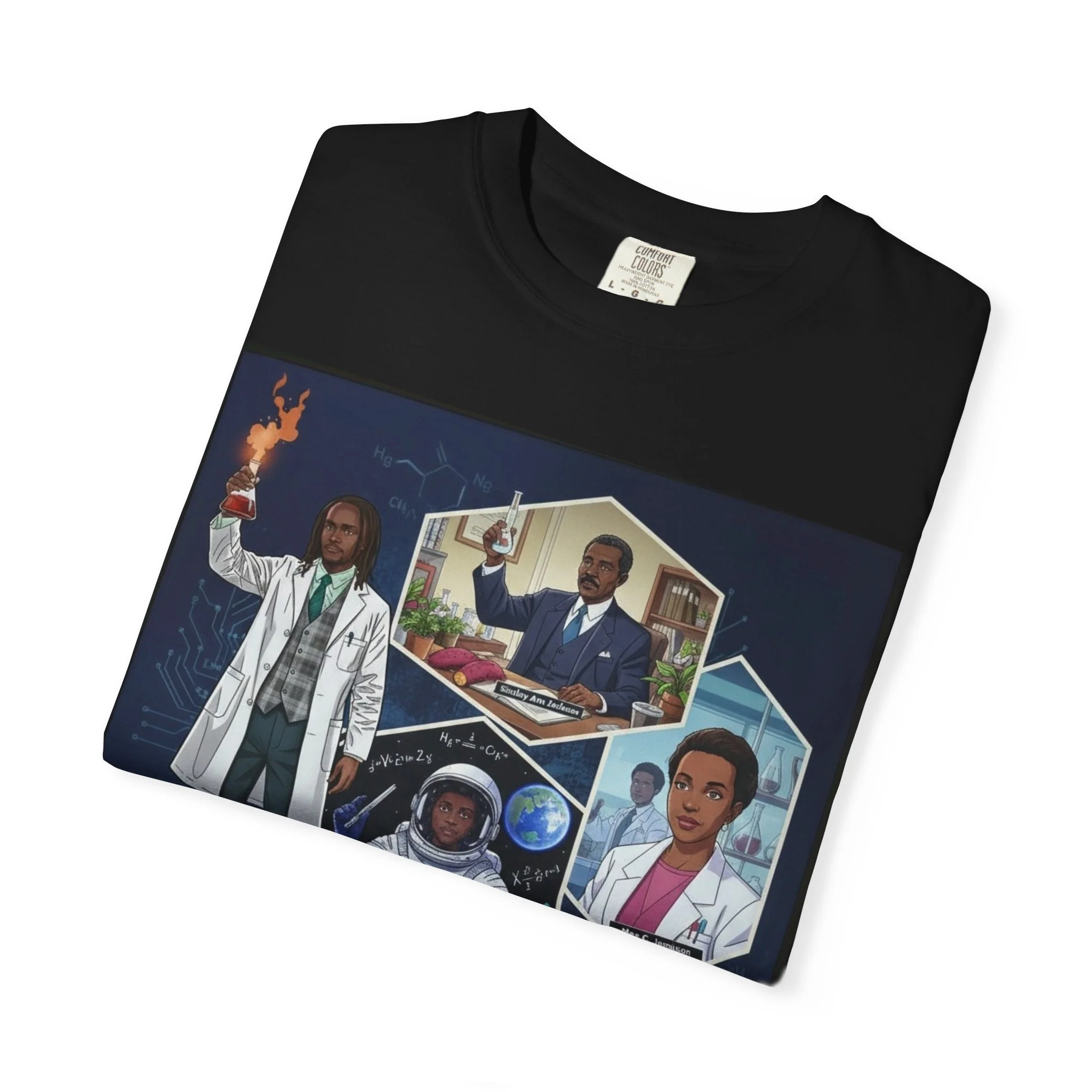 Anime Legacy of Innovation Nature Jab Graphic T-Shirt — Celebrating Black American STEM Leaders - Image 5