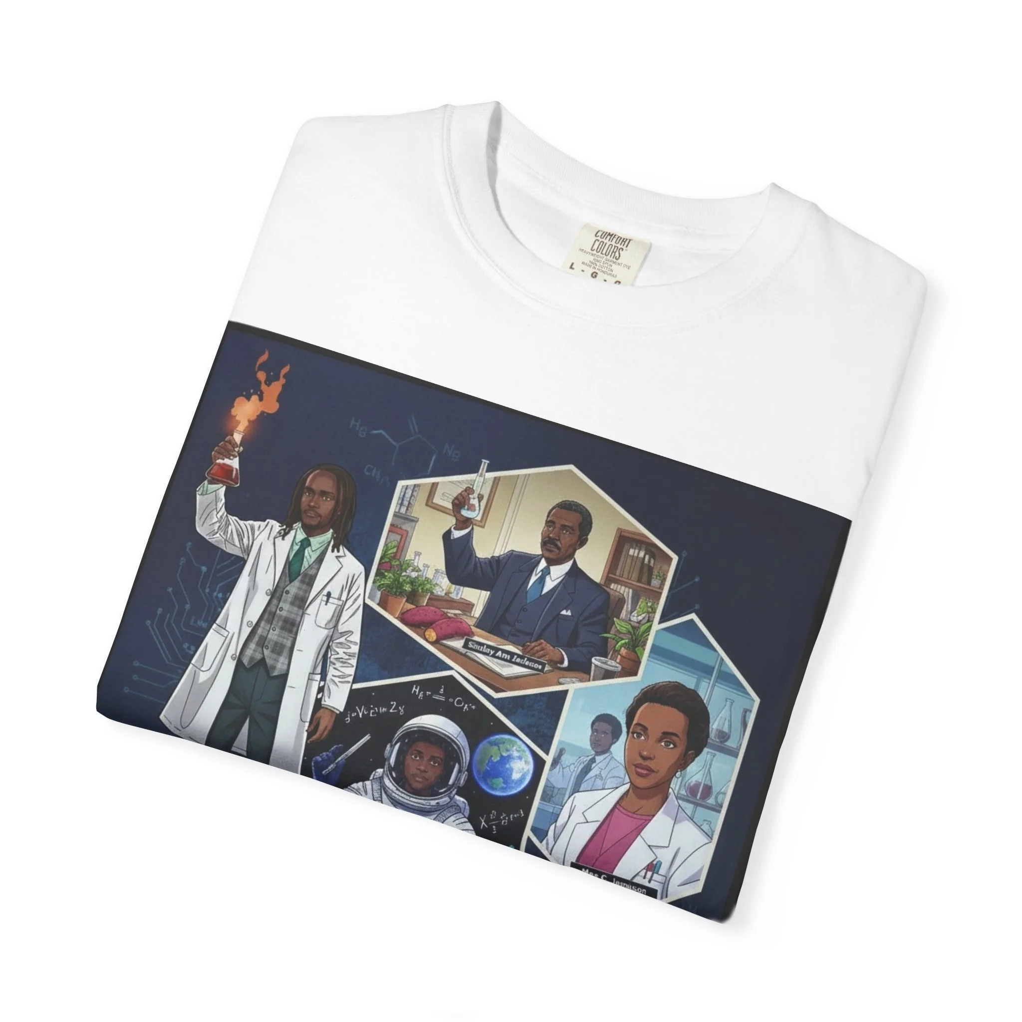 Anime Legacy of Innovation Nature Jab Graphic T-Shirt — Celebrating Black American STEM Leaders - Image 7