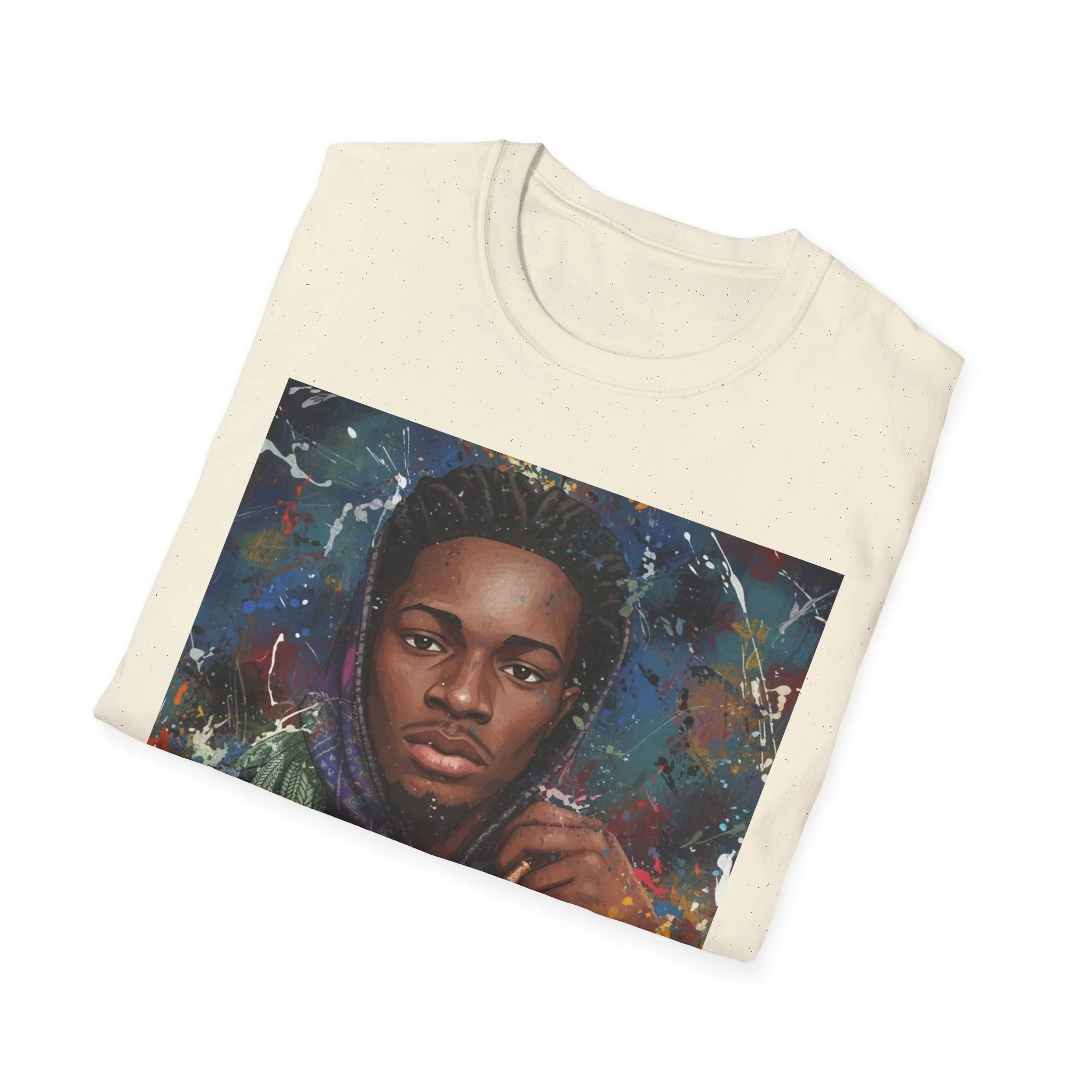 Arcaze Portrait T‑Shirt — Cosmic Musician Artwork - Image 10