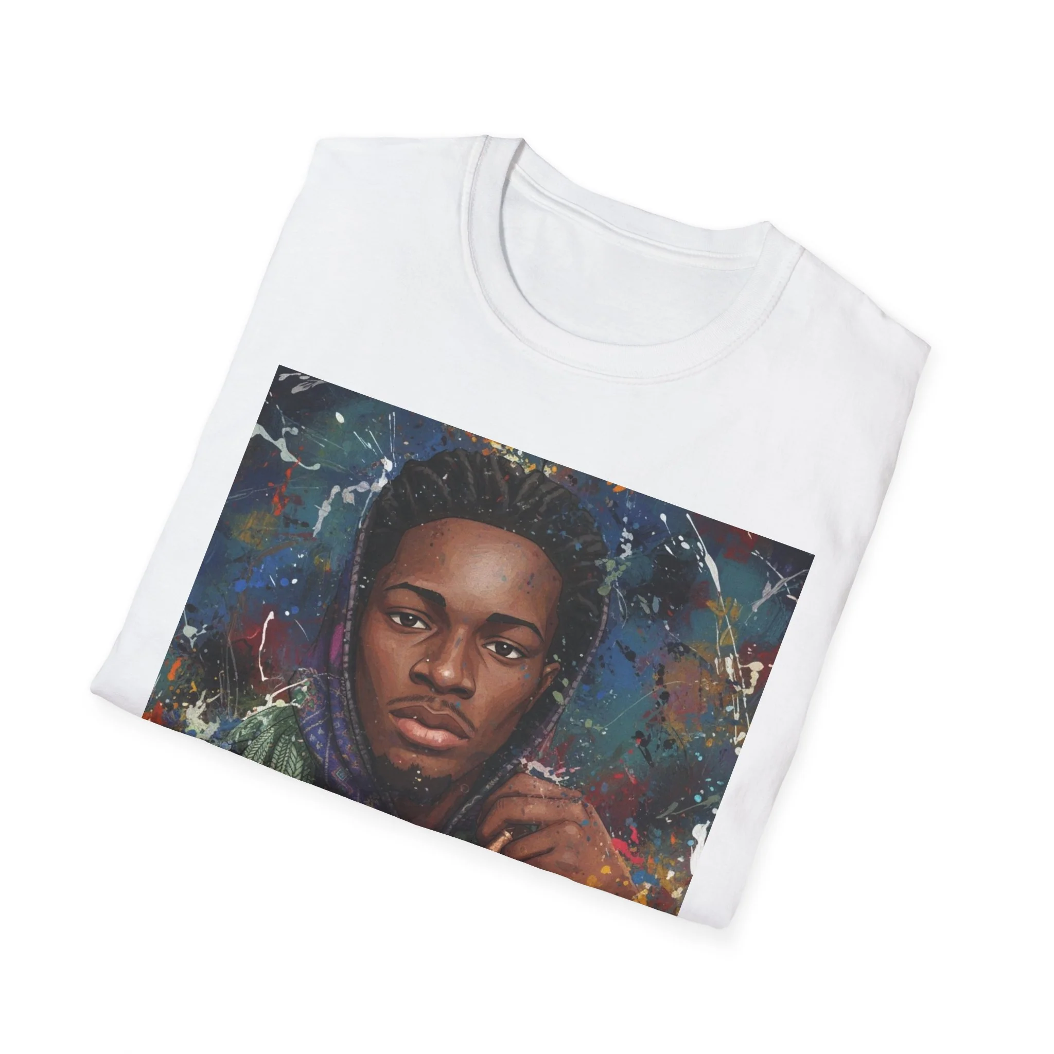 Arcaze Portrait T‑Shirt — Cosmic Musician Artwork - Image 13