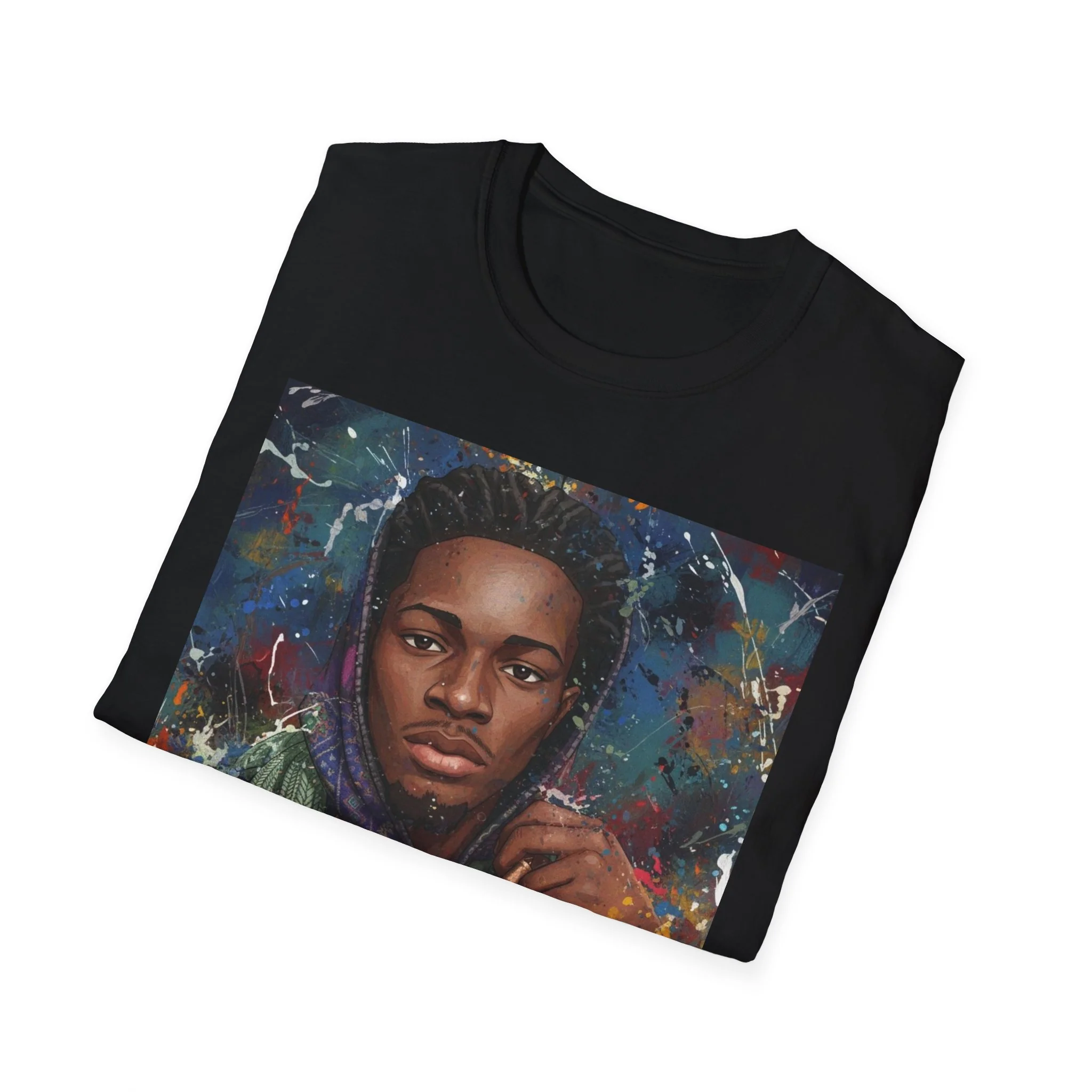 Arcaze Portrait T‑Shirt — Cosmic Musician Artwork - Image 16