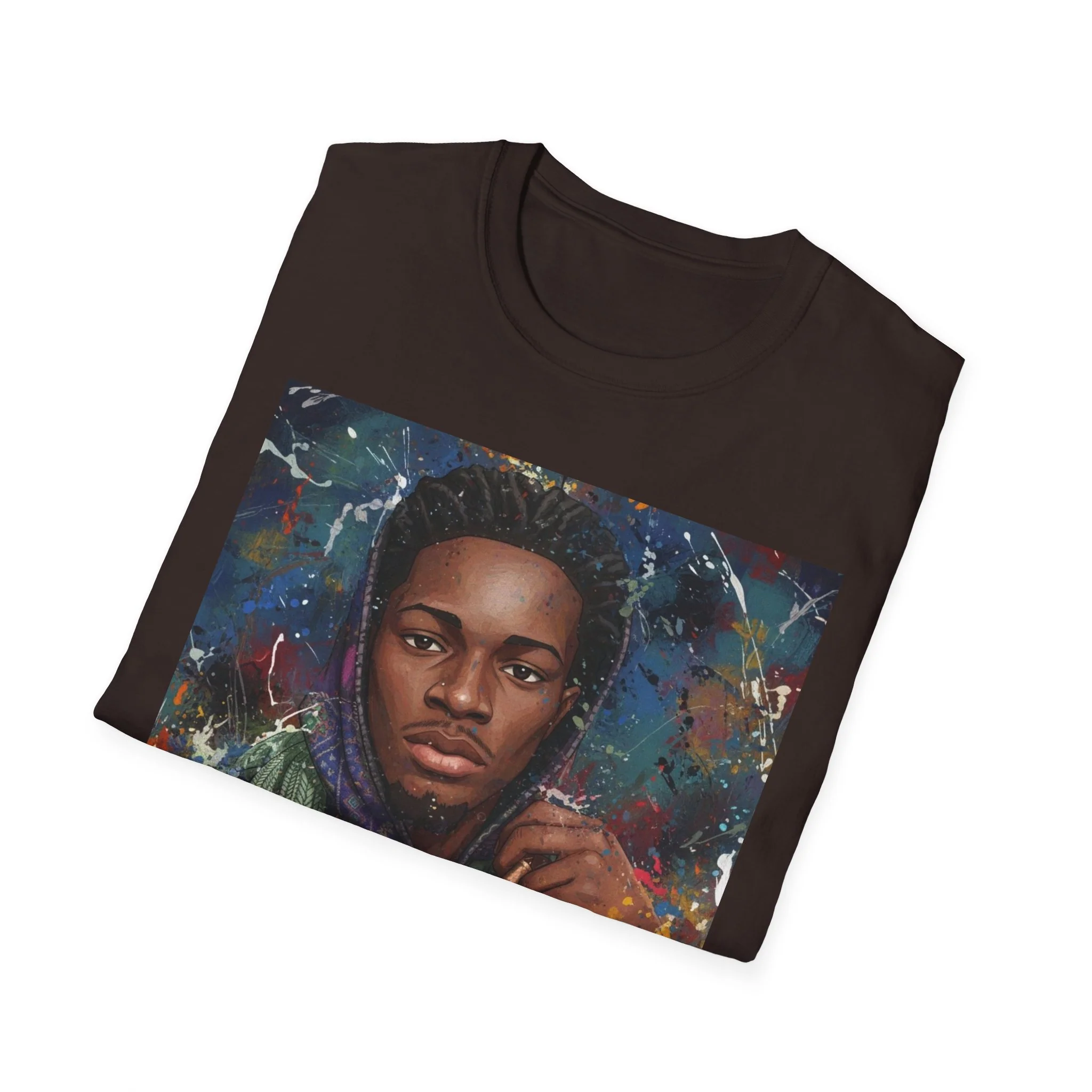 Arcaze Portrait T‑Shirt — Cosmic Musician Artwork - Image 19