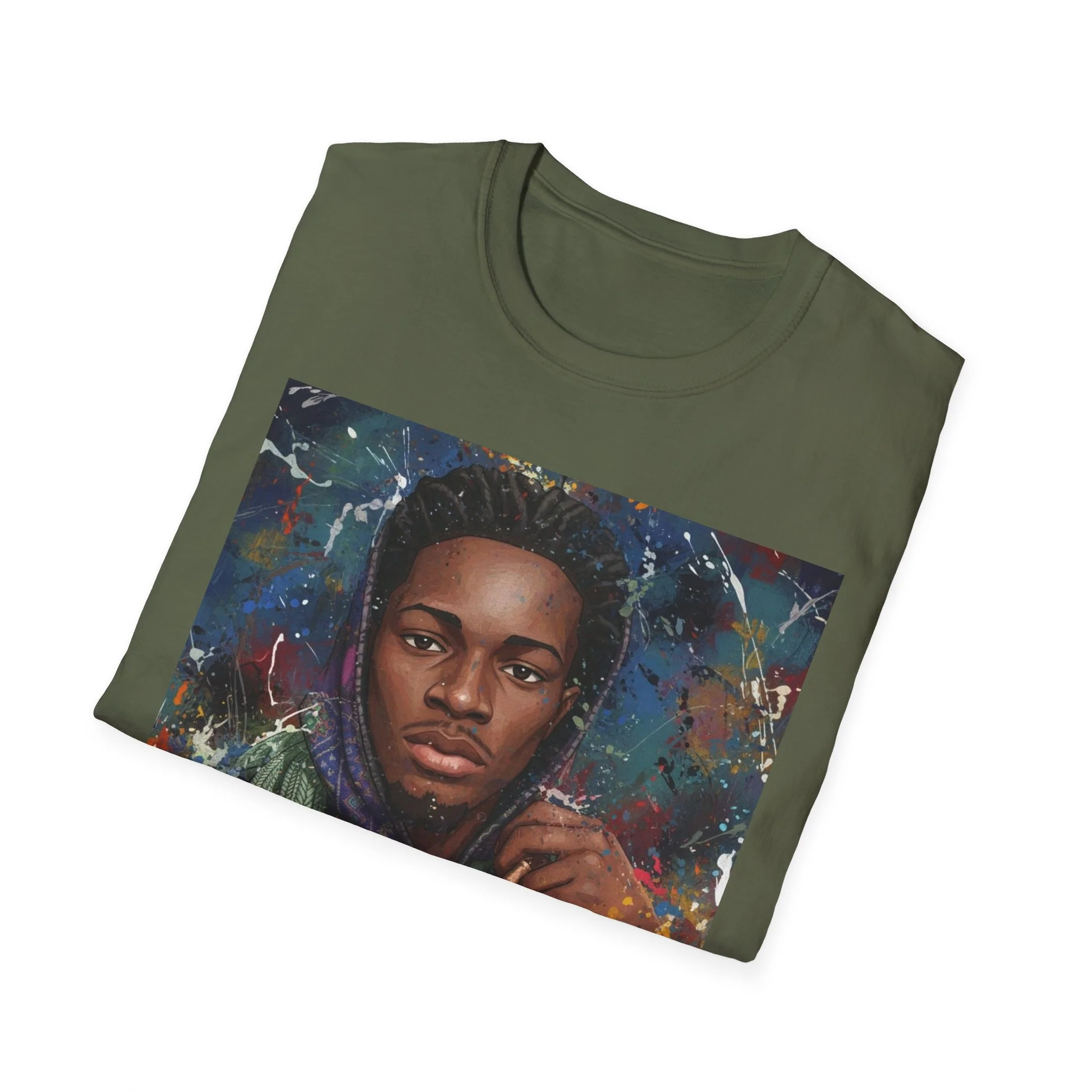 Arcaze Portrait T‑Shirt — Cosmic Musician Artwork - Image 22