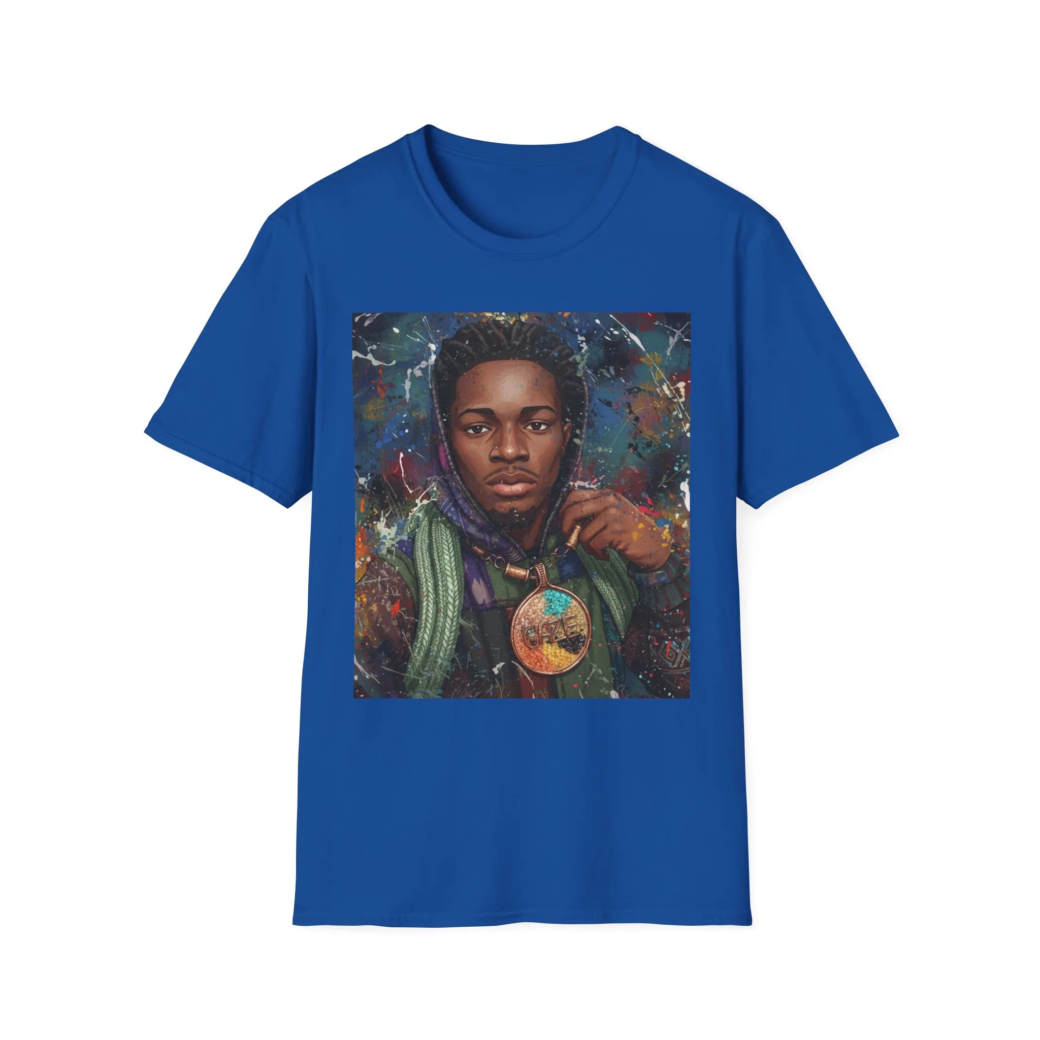 Arcaze Portrait T‑Shirt — Cosmic Musician Artwork - Image 6