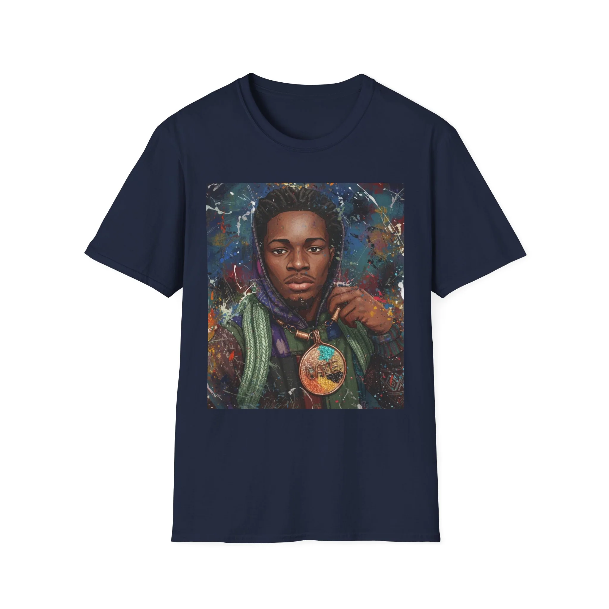 Arcaze Portrait T‑Shirt — Cosmic Musician Artwork - Image 7