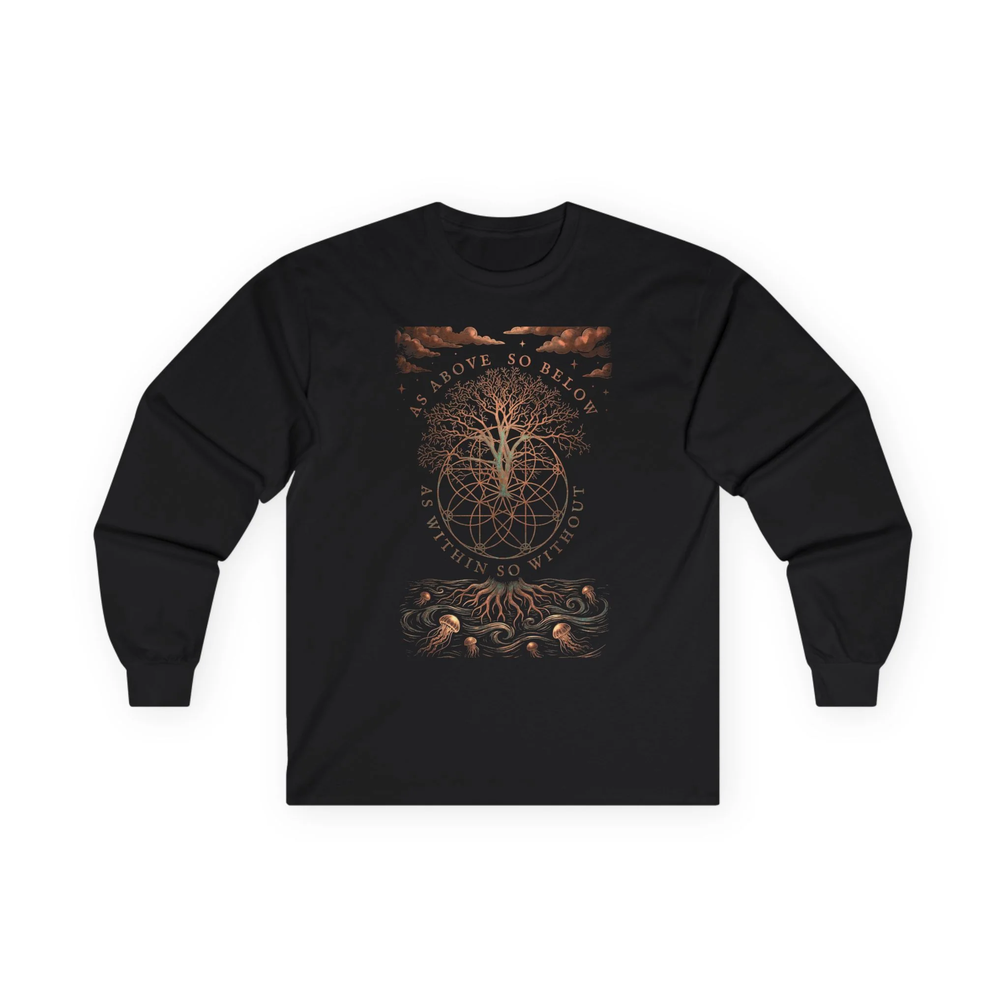As Above So Below Long Sleeve Tee — “They Didn't Steal Slaves, They Stole” Statement Shirt - Image 2