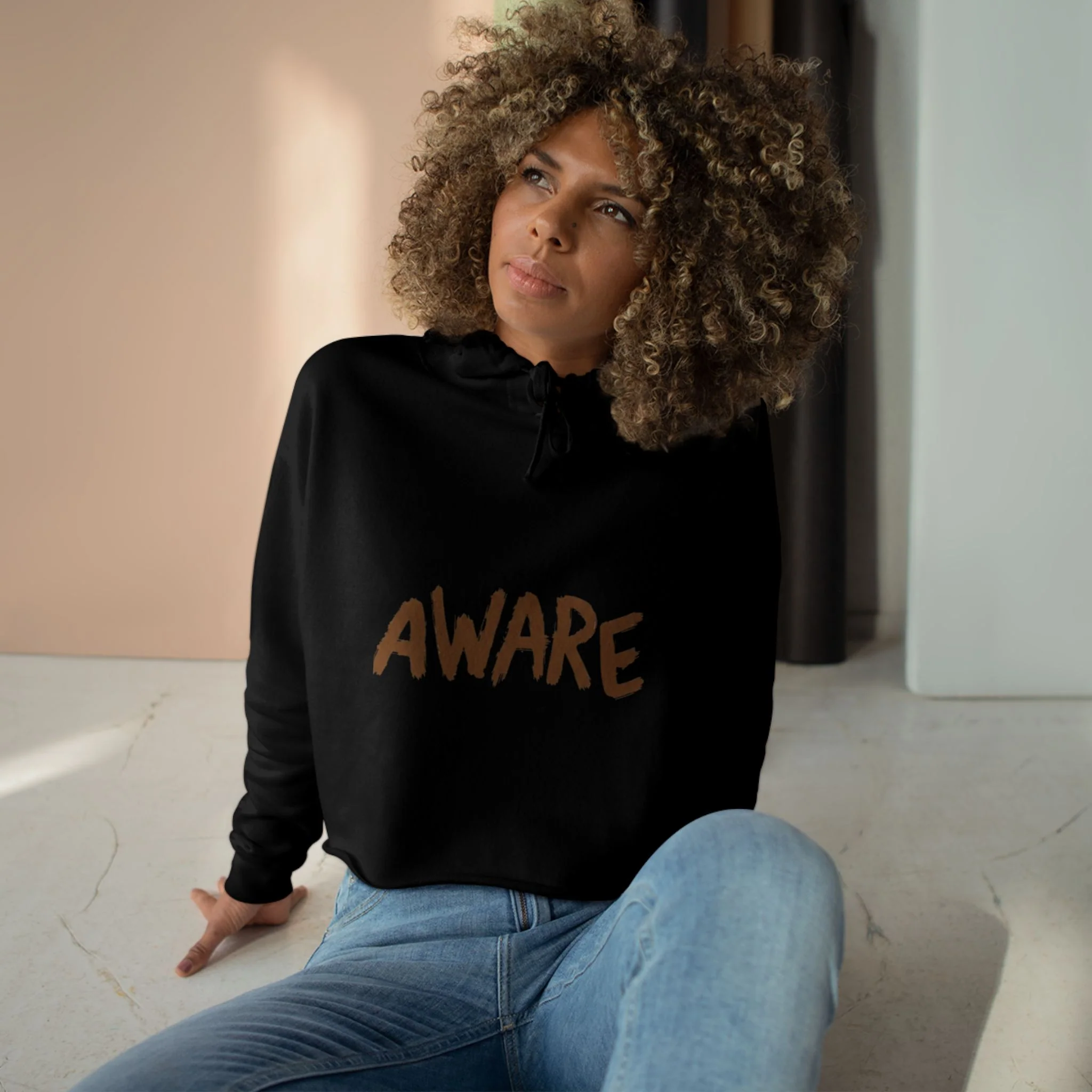 Aware! Crop Hoodie - Image 10
