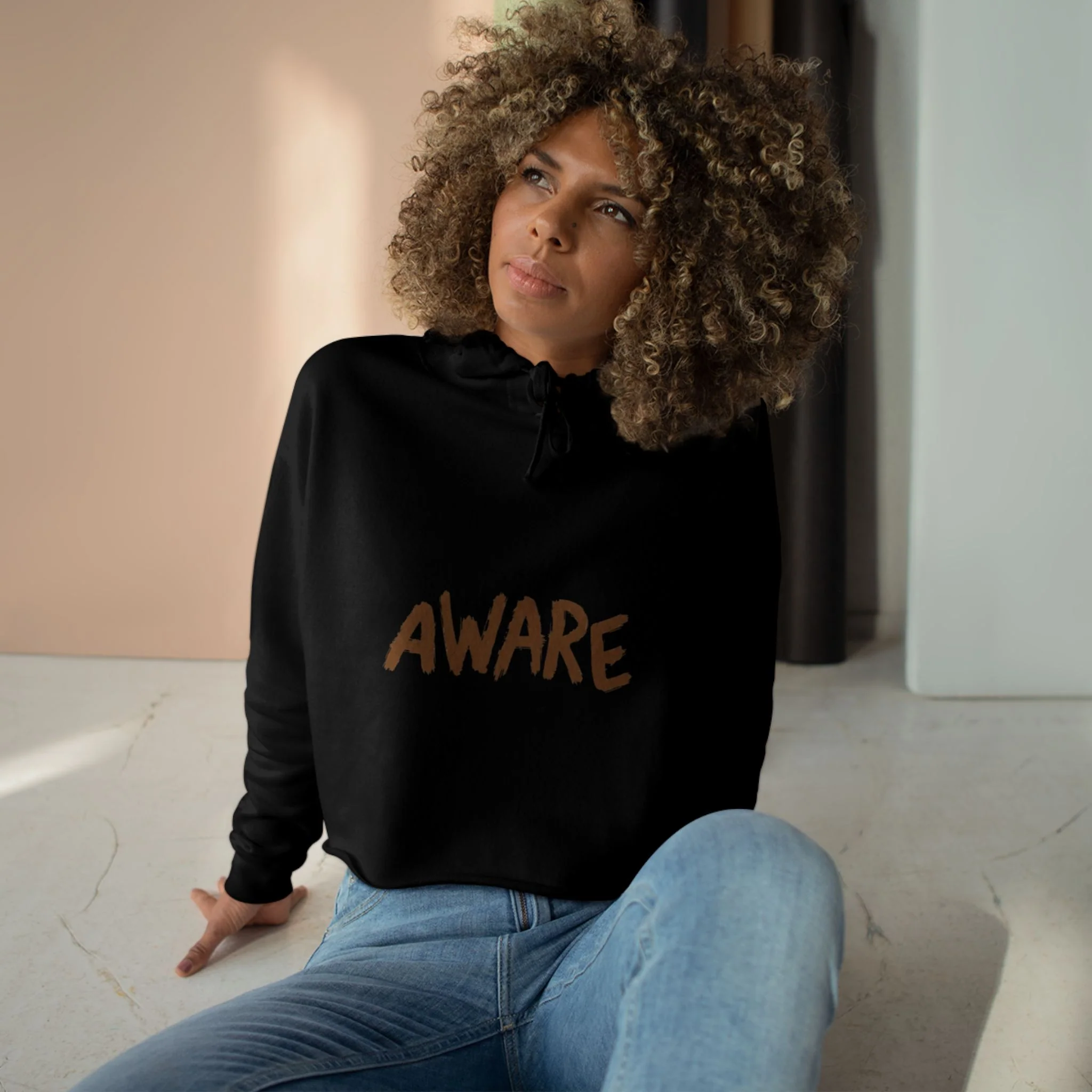 Awareness Crop Hoodie for Social Activists, Trendy Streetwear for Women, Unique Gift for Advocates, Comfortable Casual Wear - Image 10
