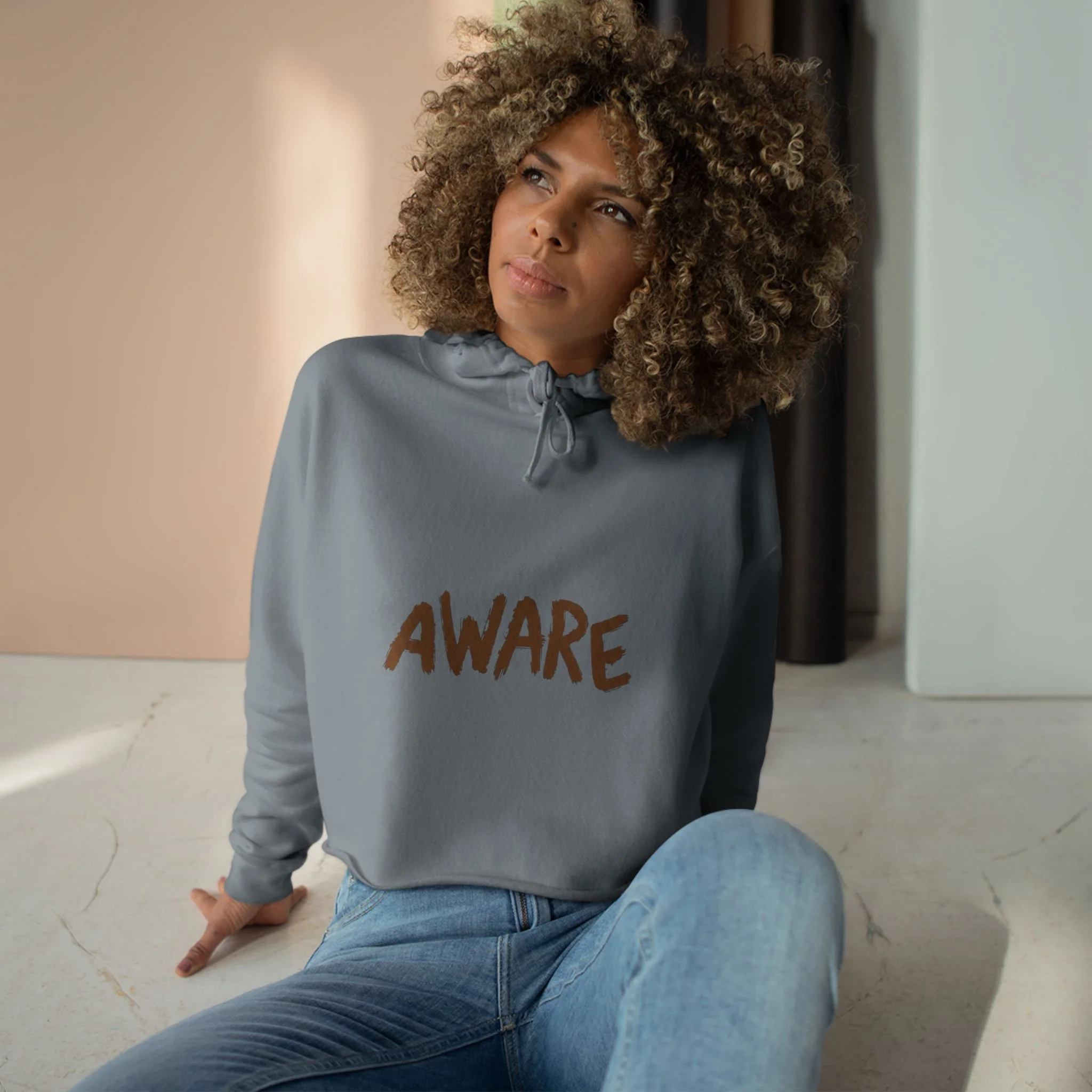 Awareness Crop Hoodie for Social Activists, Trendy Streetwear for Women, Unique Gift for Advocates, Comfortable Casual Wear - Image 14