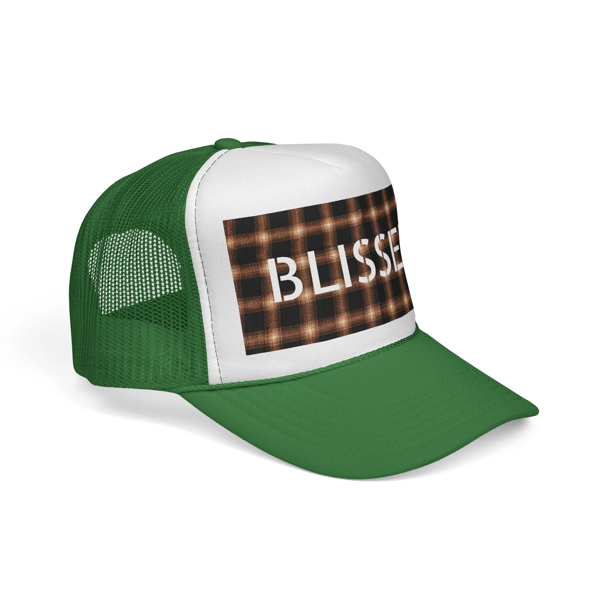 Blissed Plaid Trucker Cap - Image 6