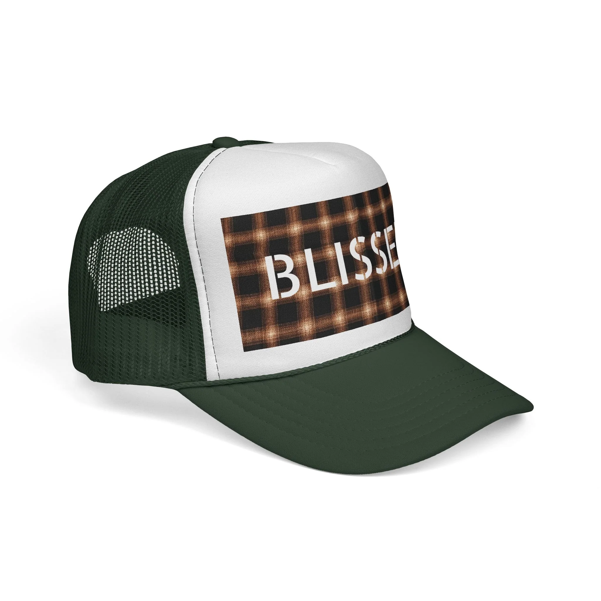 Blissed Plaid Trucker Cap - Image 8