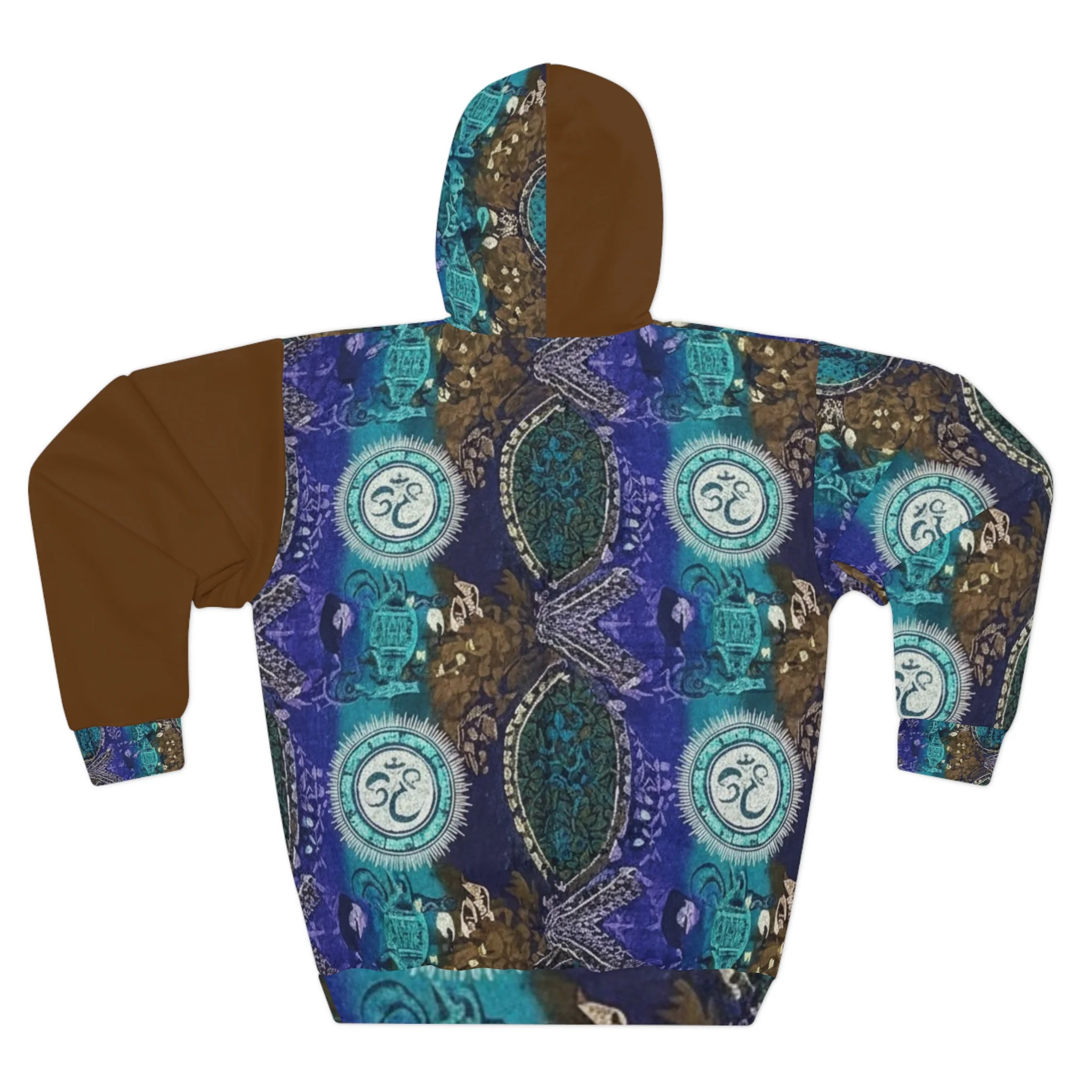 Bohemian Blue Paisley Hoodie - All-Over Print Pullover - Image 2