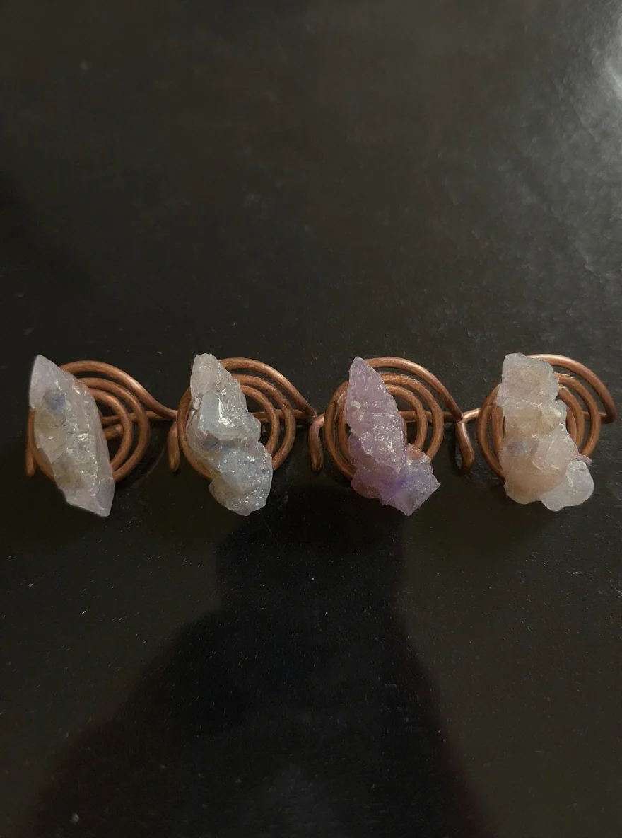 BULK SALE * Custom Wire Wrapped Spiral Ring 4 pack - Image 2