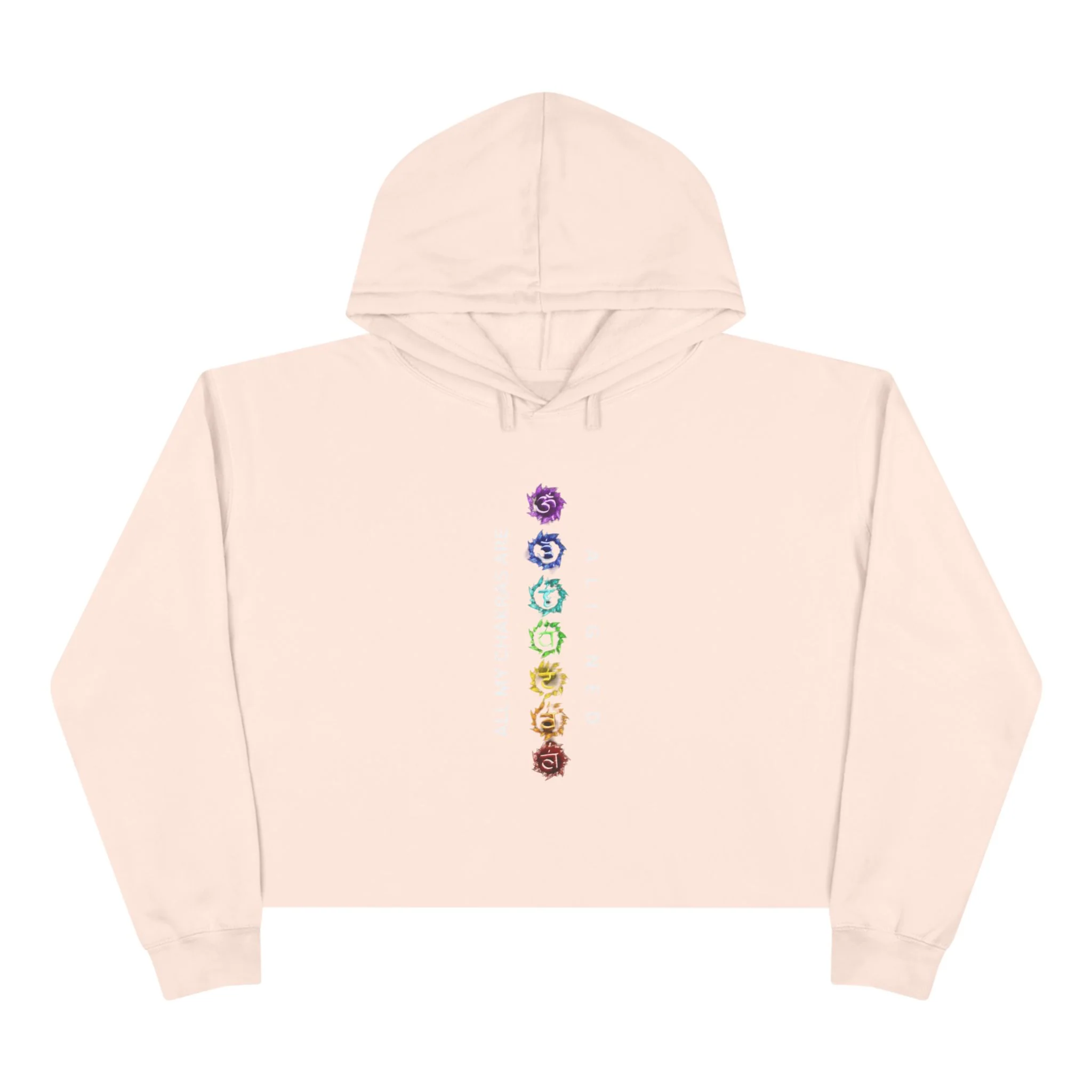 Chakra Alignment Crop Hoodie - Spiritual Gift for Yoga Lovers, Meditation, Affirmation Apparel, Cozy Layer for Self-Care - Image 4
