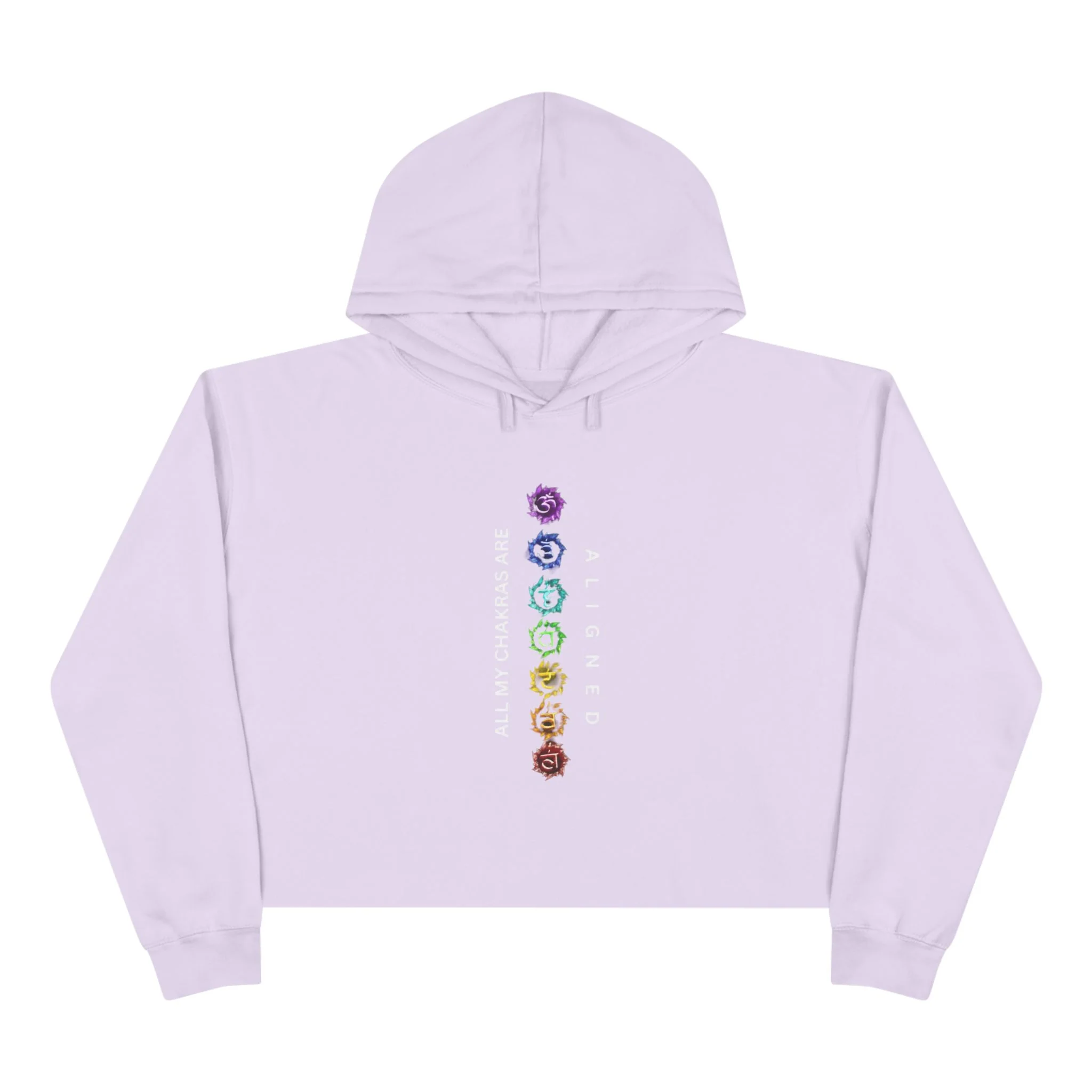 Chakra Alignment Crop Hoodie - Spiritual Gift for Yoga Lovers, Meditation, Affirmation Apparel, Cozy Layer for Self-Care - Image 6