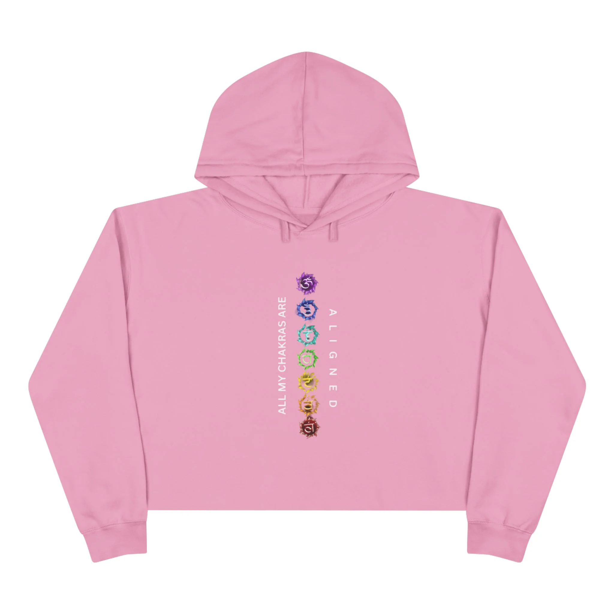 Chakra Alignment Crop Hoodie - Spiritual Gift for Yoga Lovers, Meditation, Affirmation Apparel, Cozy Layer for Self-Care - Image 7