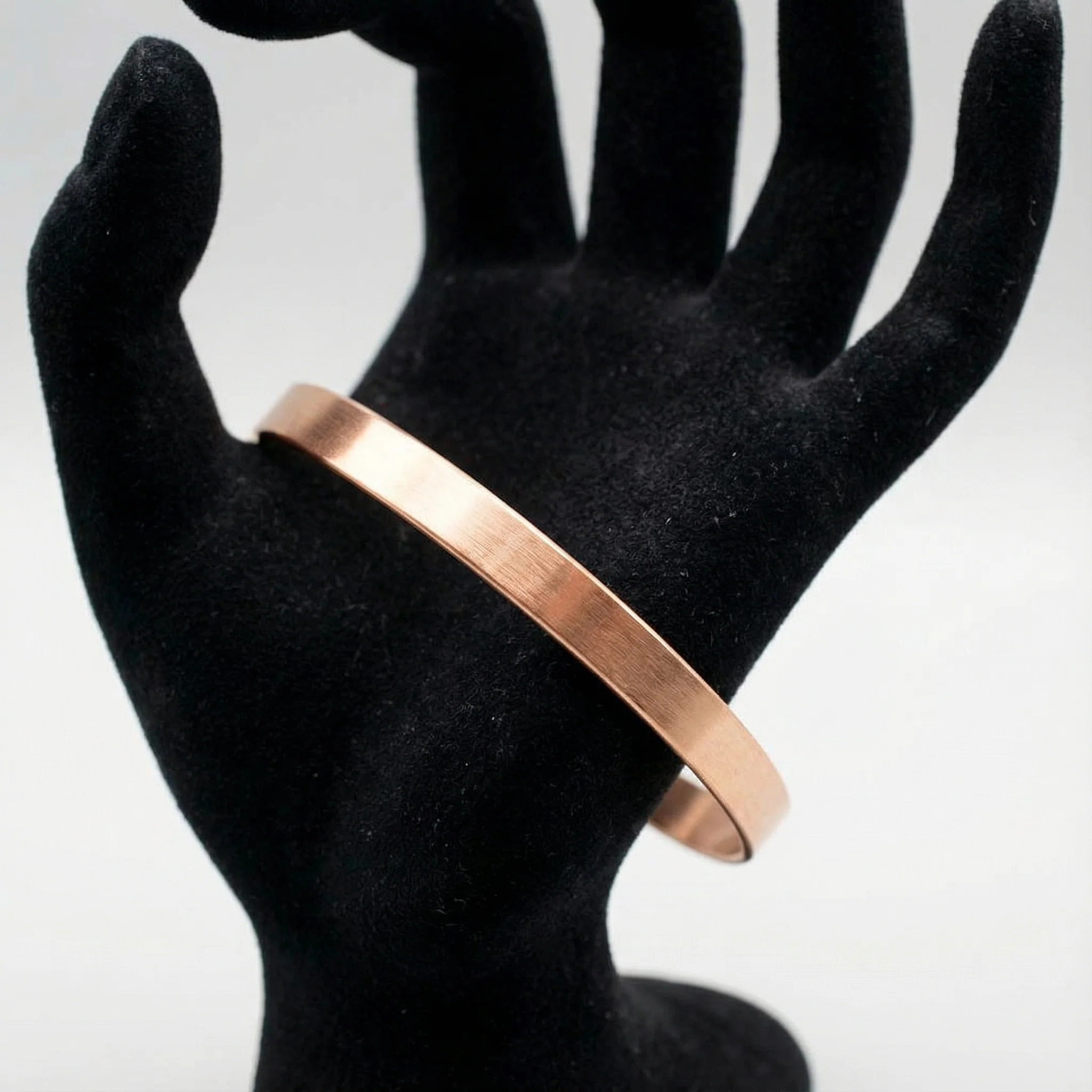 Copper Wire Wrapped Flat Bracelet