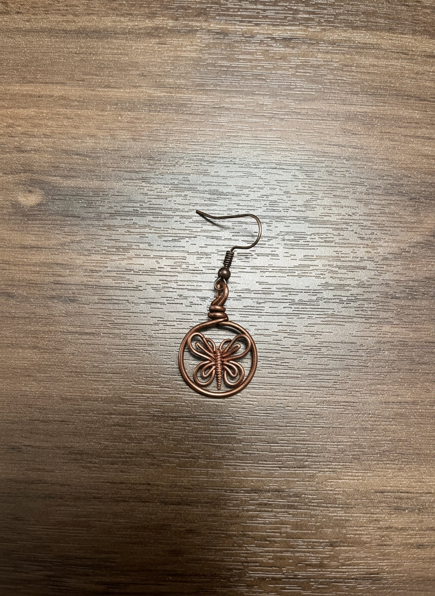 Copper Wrapped Number Hoop Earring - Image 10