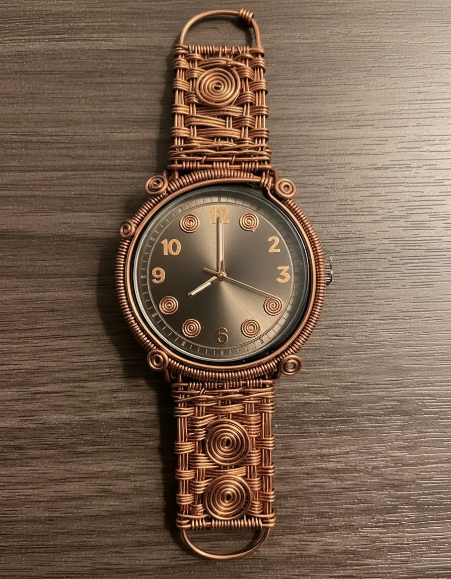 Copper Wire Wrapped Watch - Image 2