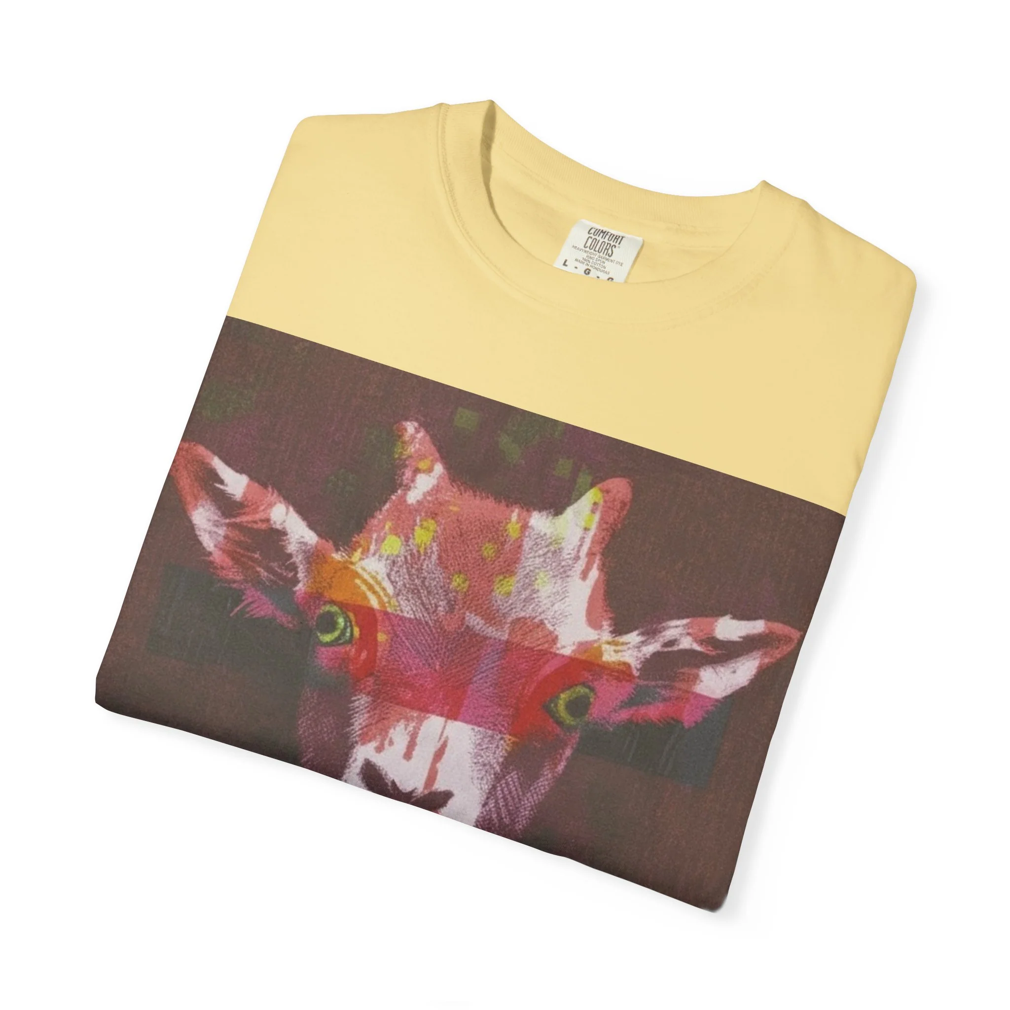 Wild Life Goat Portrait T-Shirt — Colorful Retro Primate Graphic Tee - Image 11