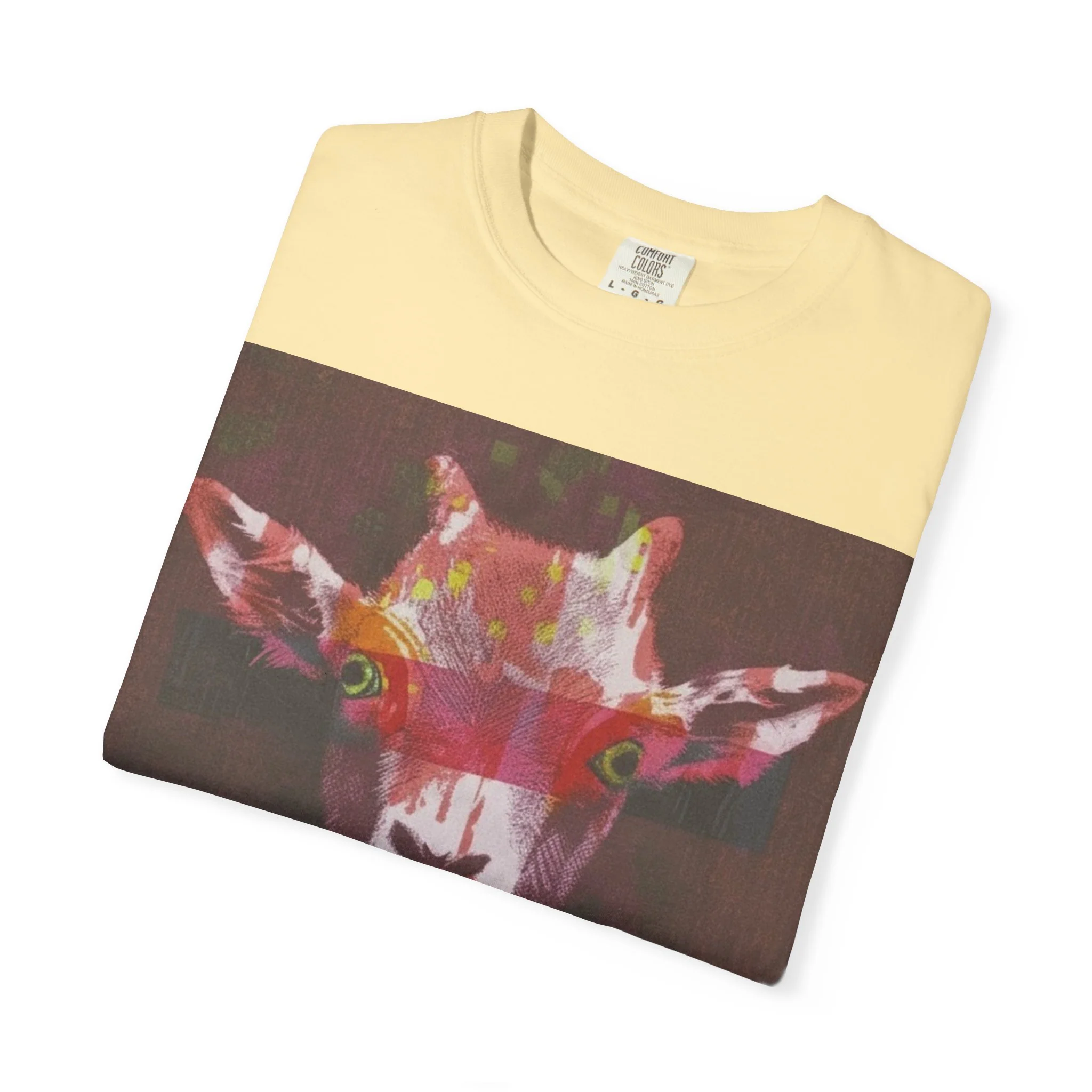 Wild Life Goat Portrait T-Shirt — Colorful Retro Primate Graphic Tee - Image 13