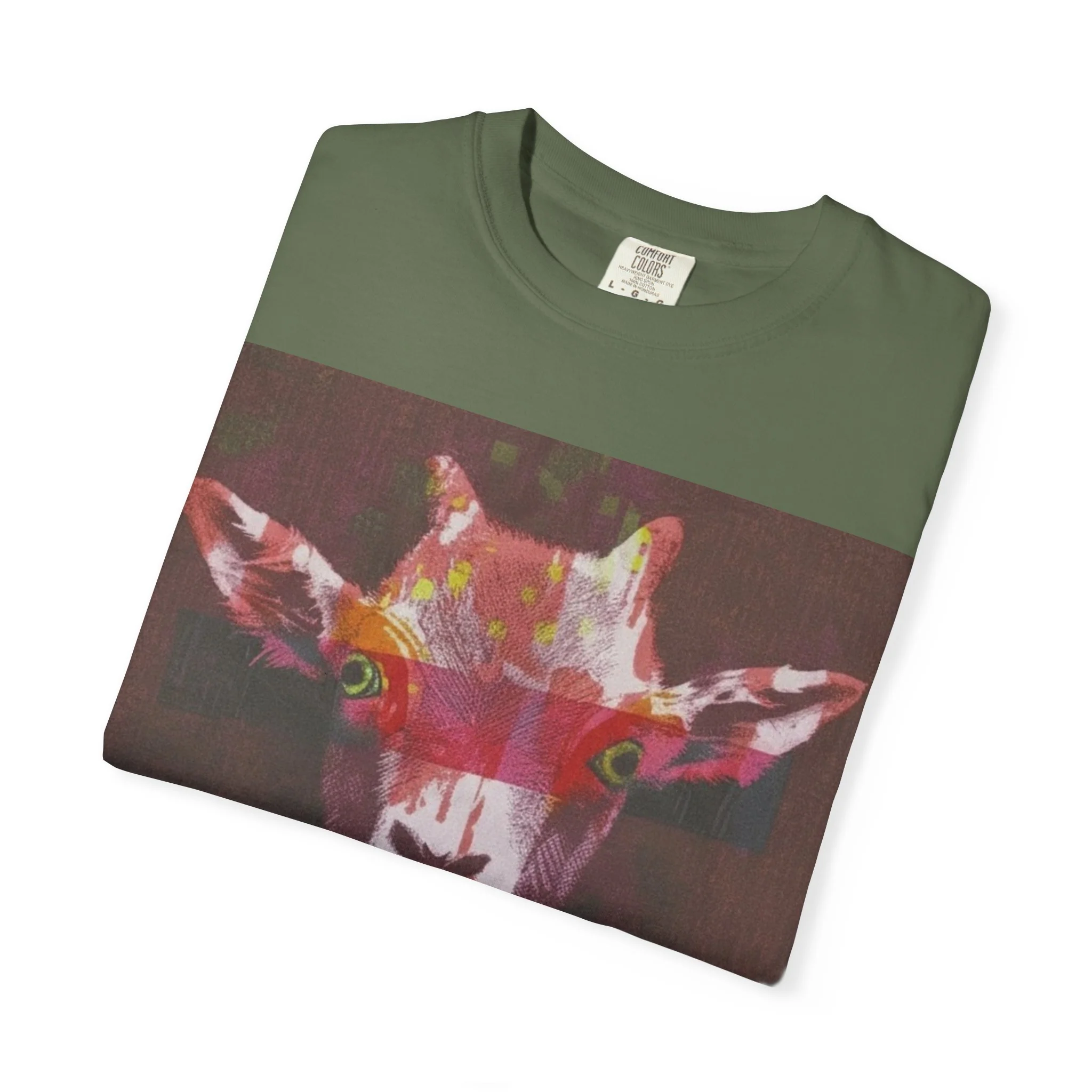 Wild Life Goat Portrait T-Shirt — Colorful Retro Primate Graphic Tee - Image 17
