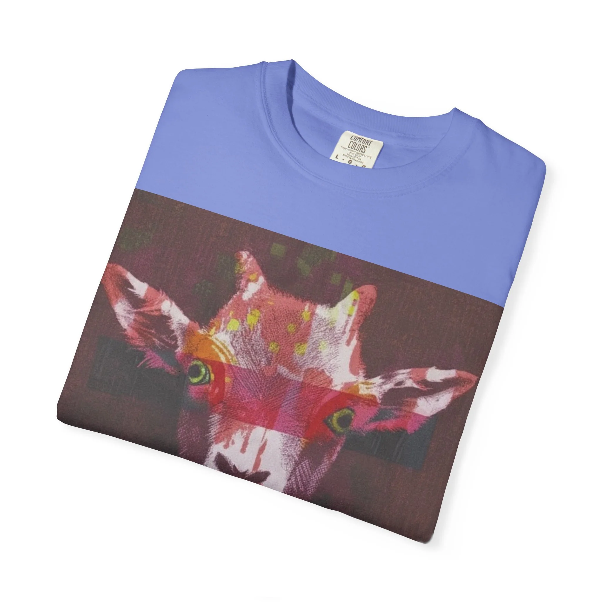 Wild Life Goat Portrait T-Shirt — Colorful Retro Primate Graphic Tee - Image 21