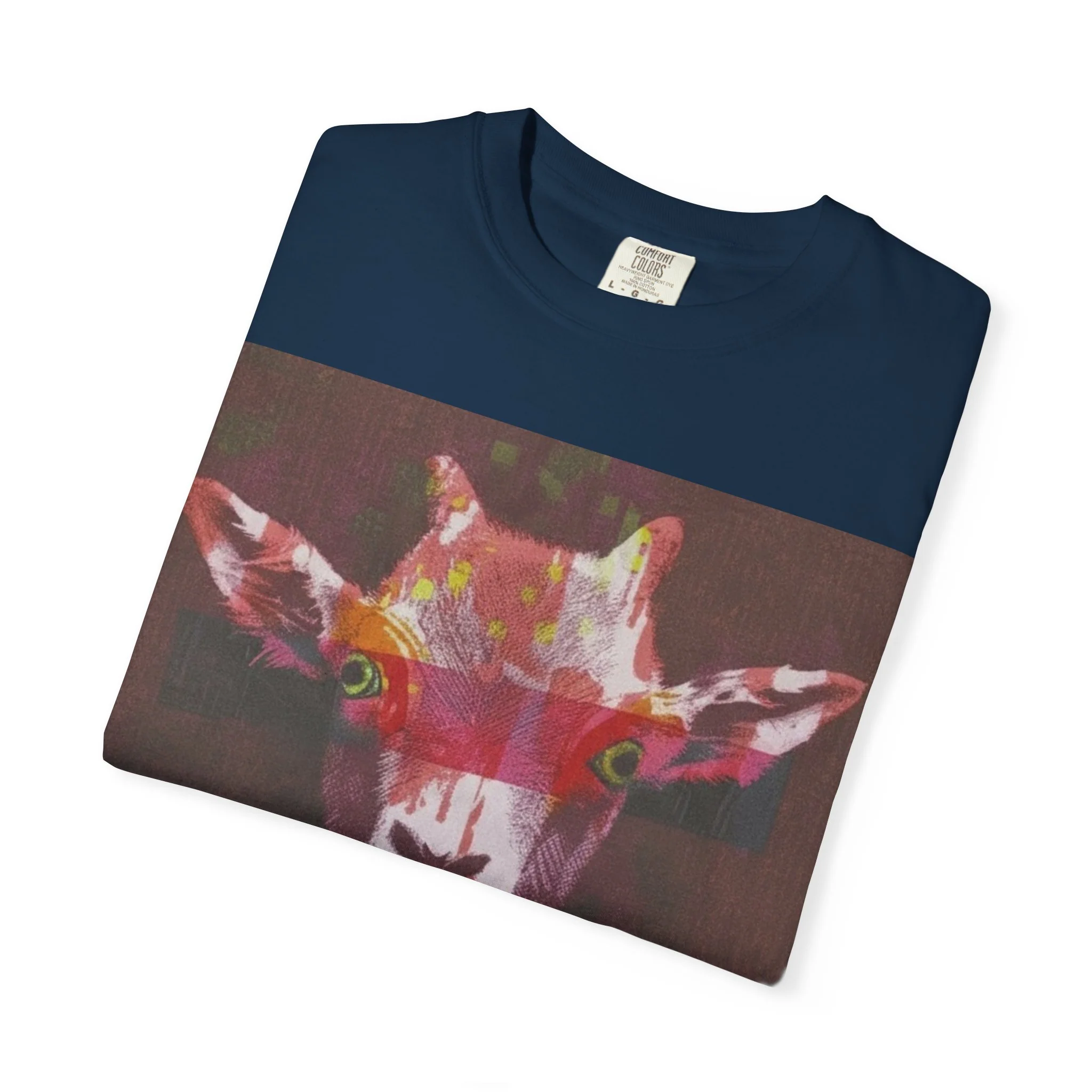 Wild Life Goat Portrait T-Shirt — Colorful Retro Primate Graphic Tee - Image 25