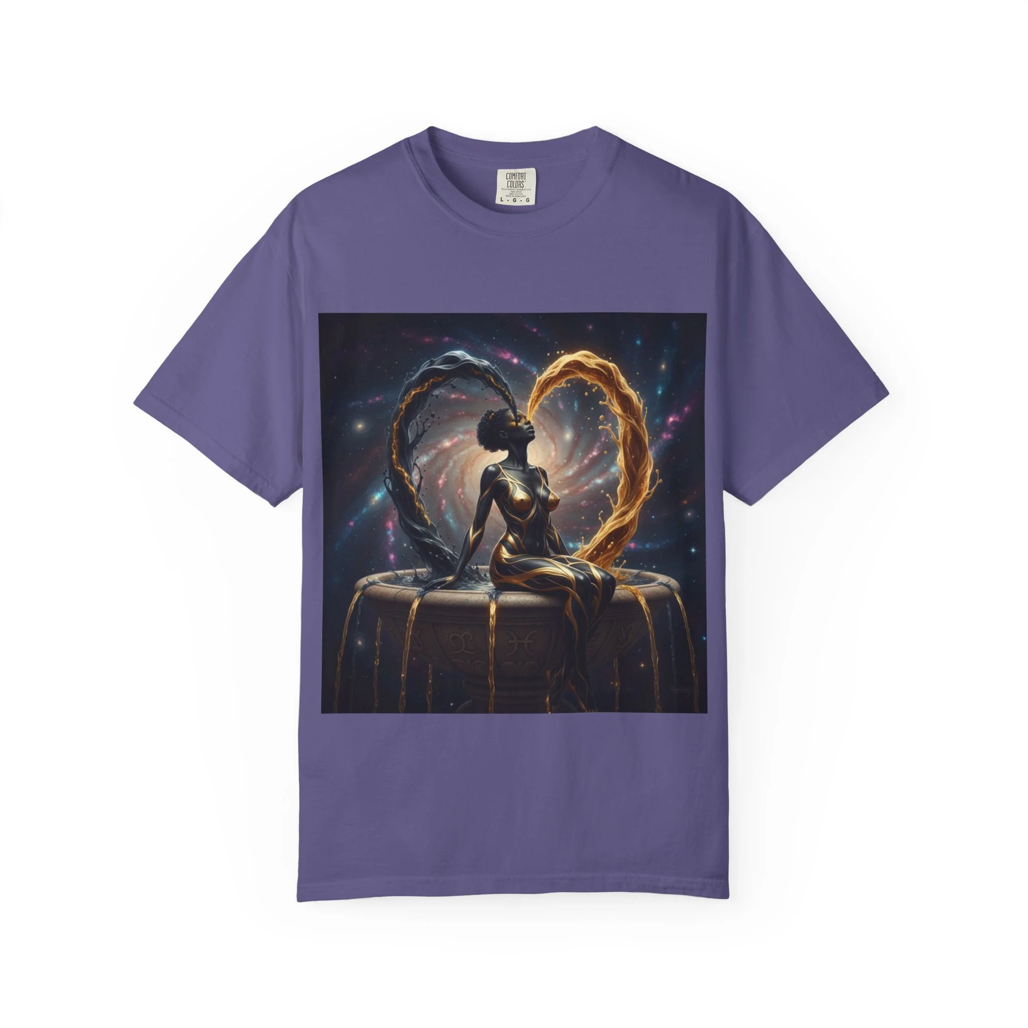 Heartbeat T-Shirt — Astral Couple Silhouette Tee - Image 3