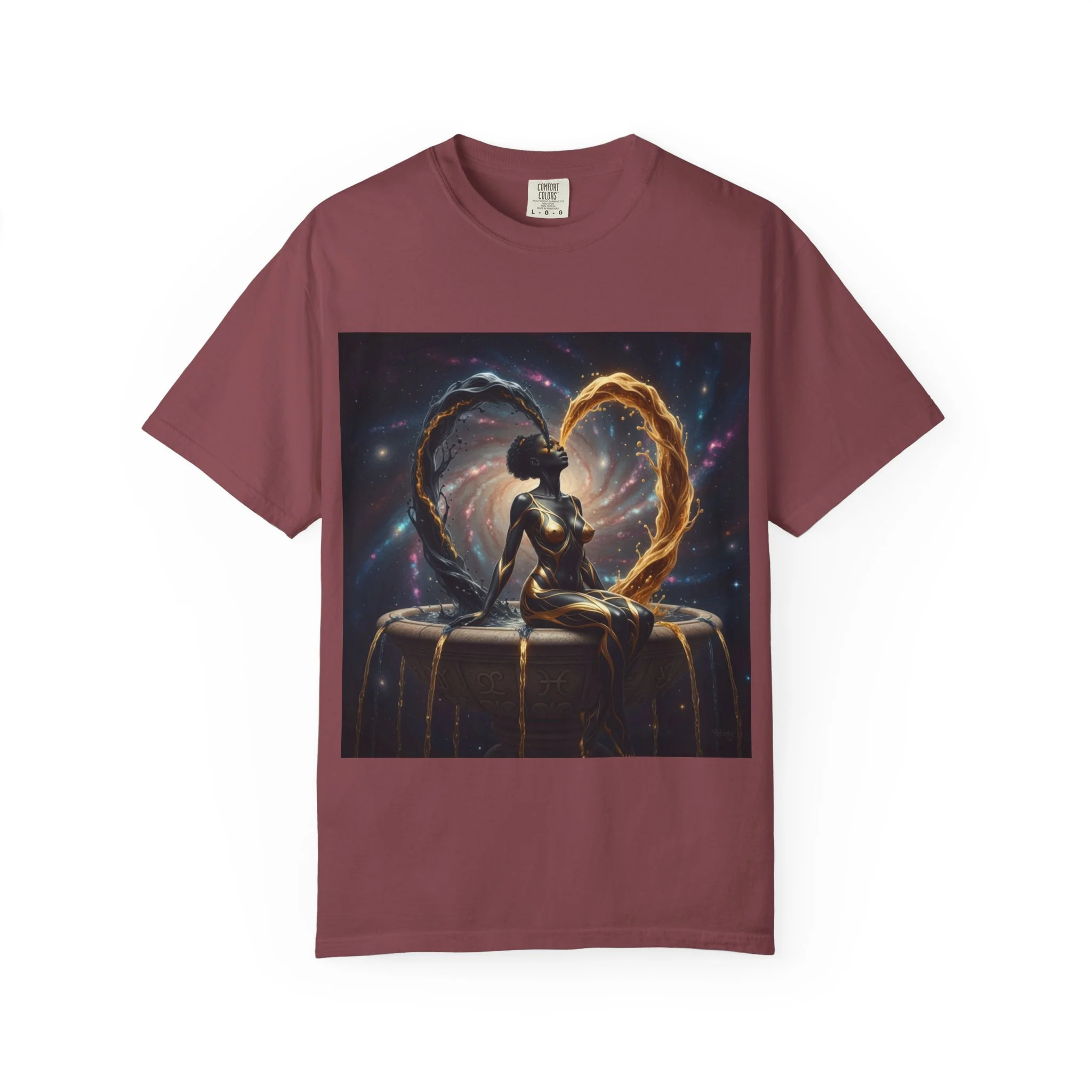 Heartbeat T-Shirt — Astral Couple Silhouette Tee - Image 4