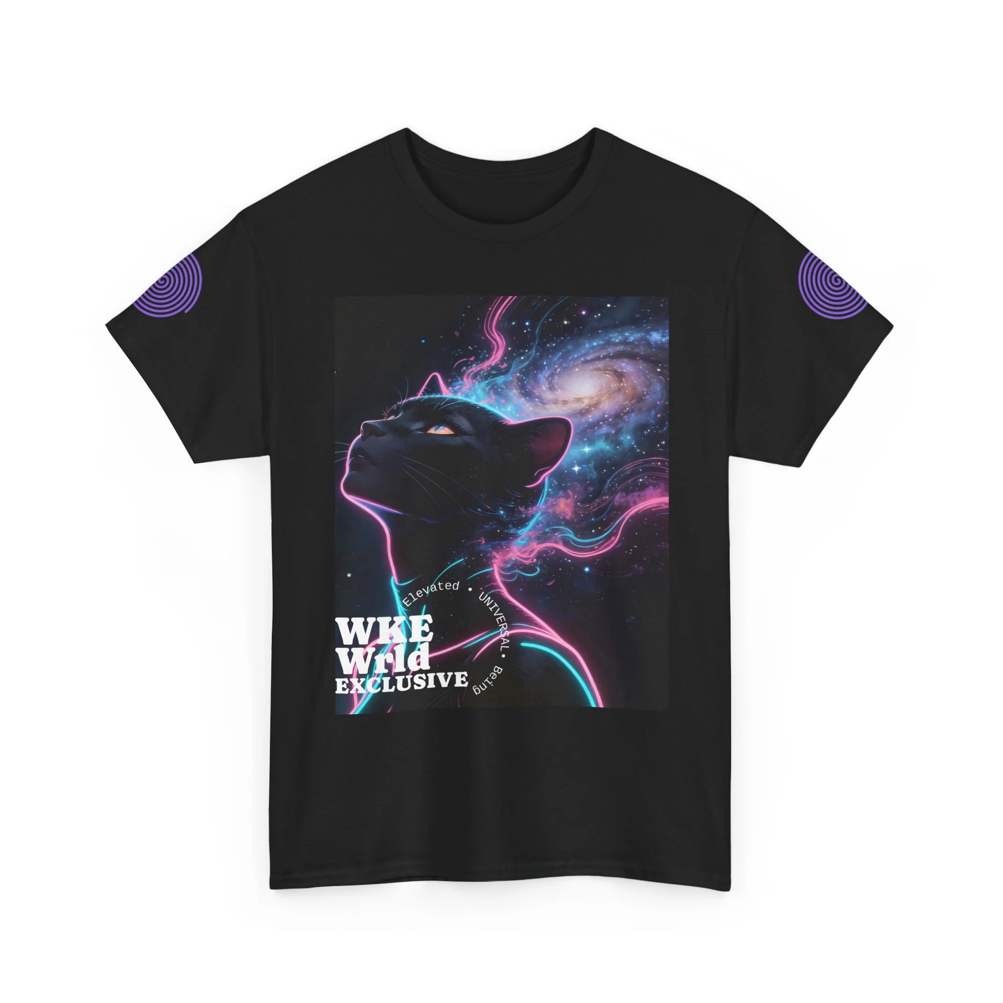 Cosmic Panther Tee — 'WKE WILD EXCLUSIVE' Neon Galaxy Cat Graphic Shirt - Image 11