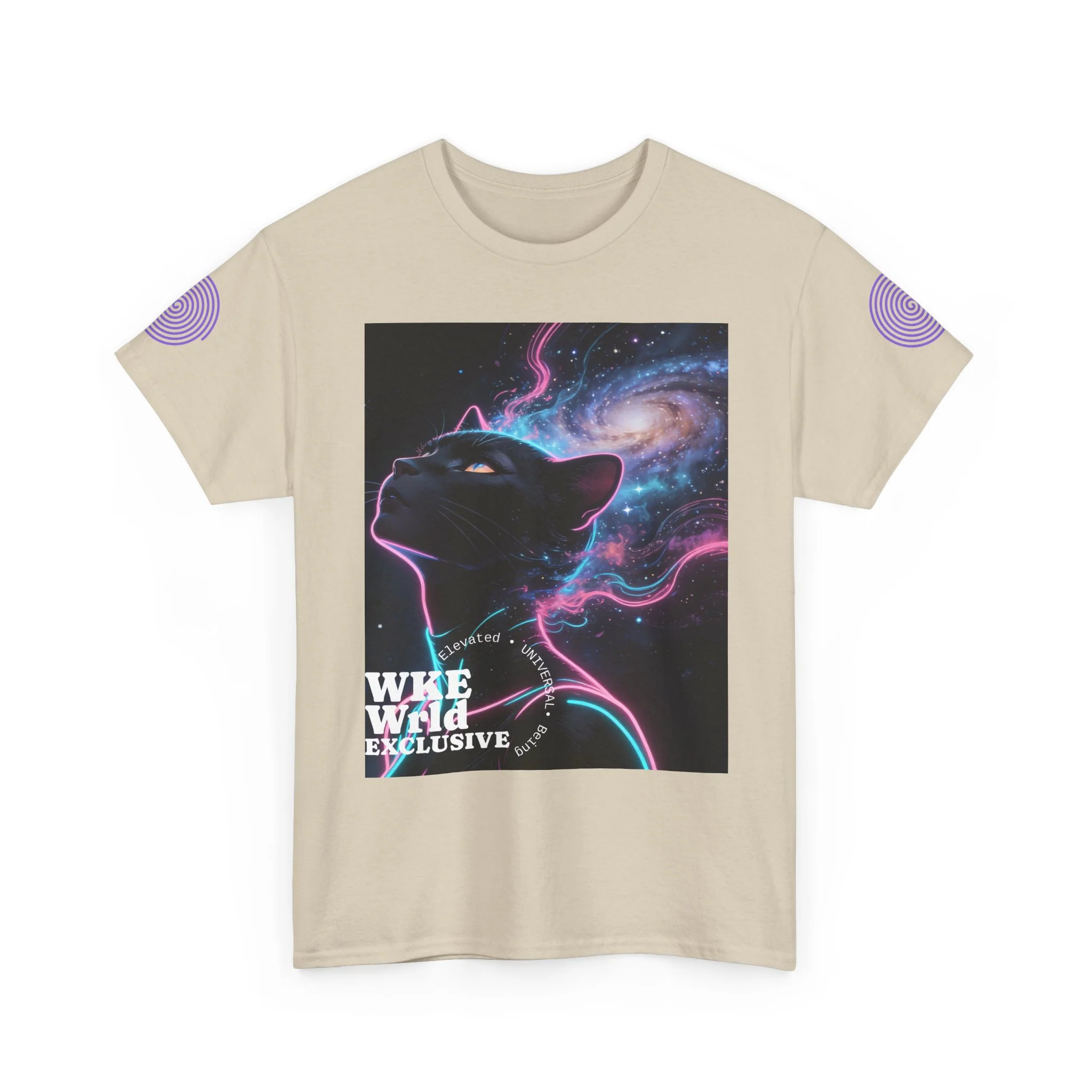 Cosmic Panther Tee — 'WKE WILD EXCLUSIVE' Neon Galaxy Cat Graphic Shirt - Image 14