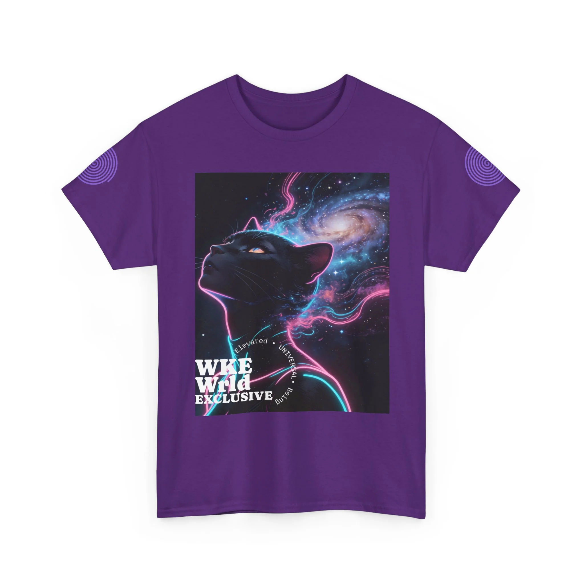Cosmic Panther Tee — 'WKE WILD EXCLUSIVE' Neon Galaxy Cat Graphic Shirt - Image 20