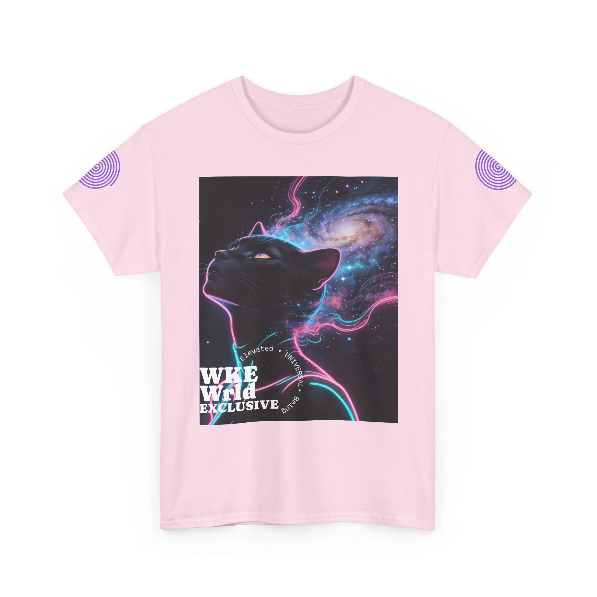 Cosmic Panther Tee — 'WKE WILD EXCLUSIVE' Neon Galaxy Cat Graphic Shirt - Image 23
