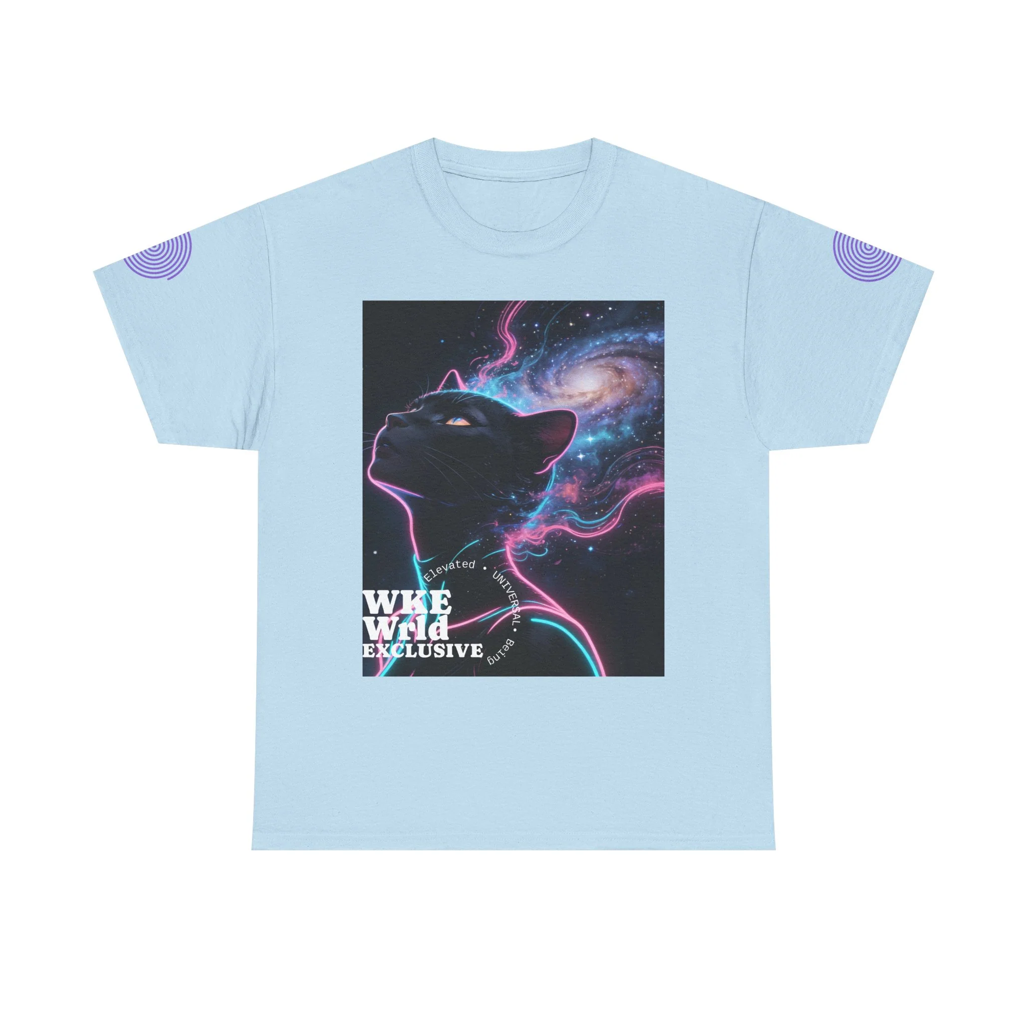 Cosmic Panther Tee — 'WKE WILD EXCLUSIVE' Neon Galaxy Cat Graphic Shirt - Image 4