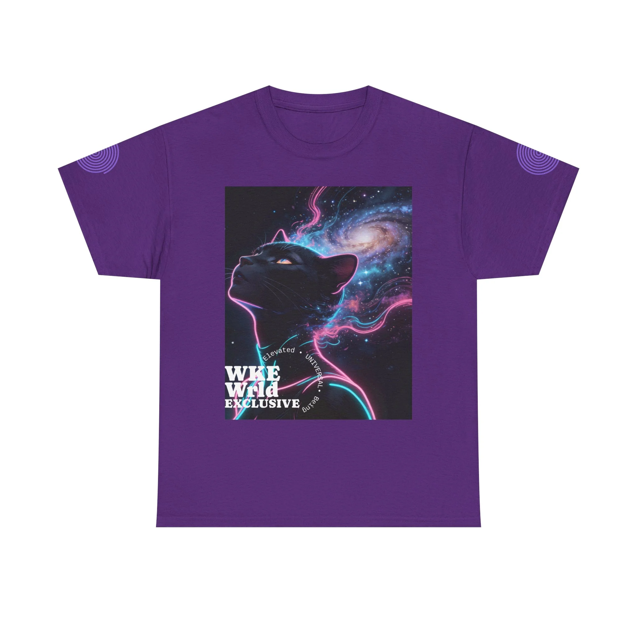 Cosmic Panther Tee — 'WKE WILD EXCLUSIVE' Neon Galaxy Cat Graphic Shirt - Image 5