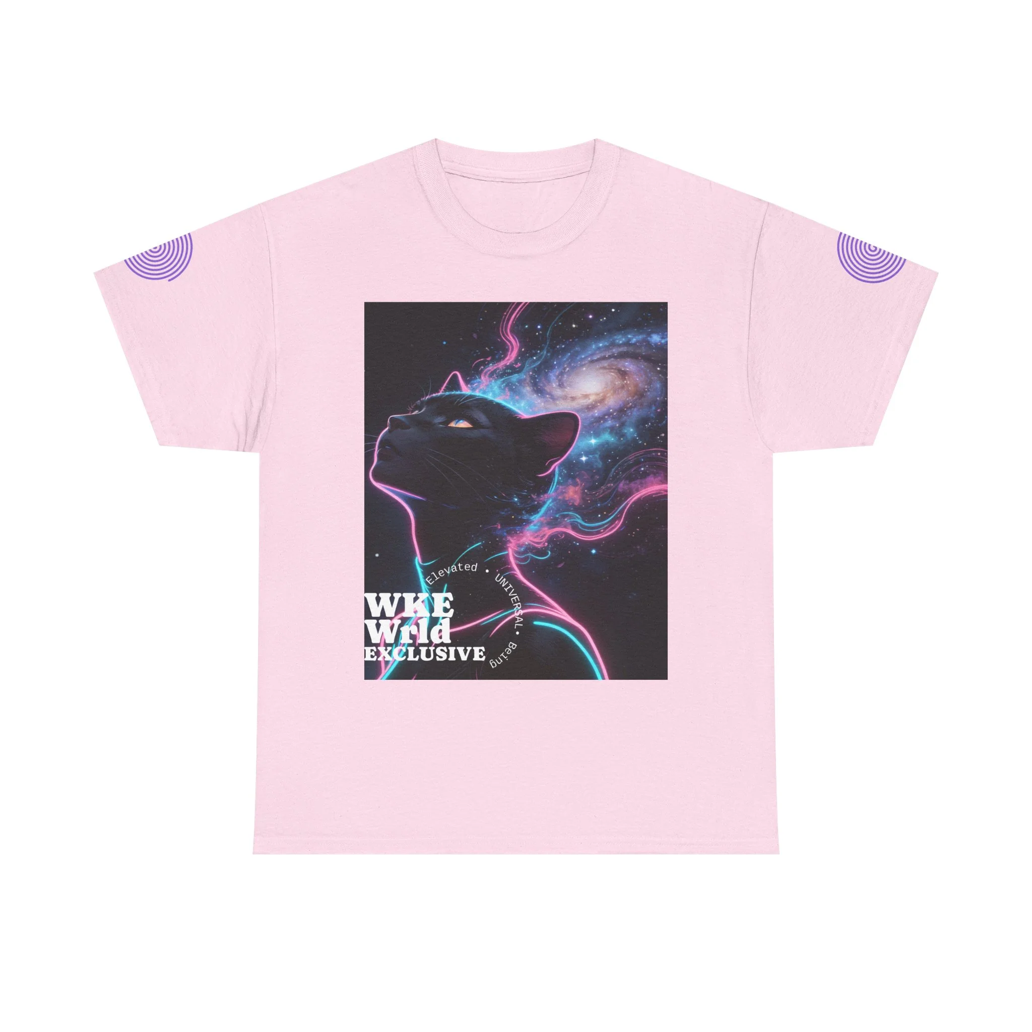 Cosmic Panther Tee — 'WKE WILD EXCLUSIVE' Neon Galaxy Cat Graphic Shirt - Image 6