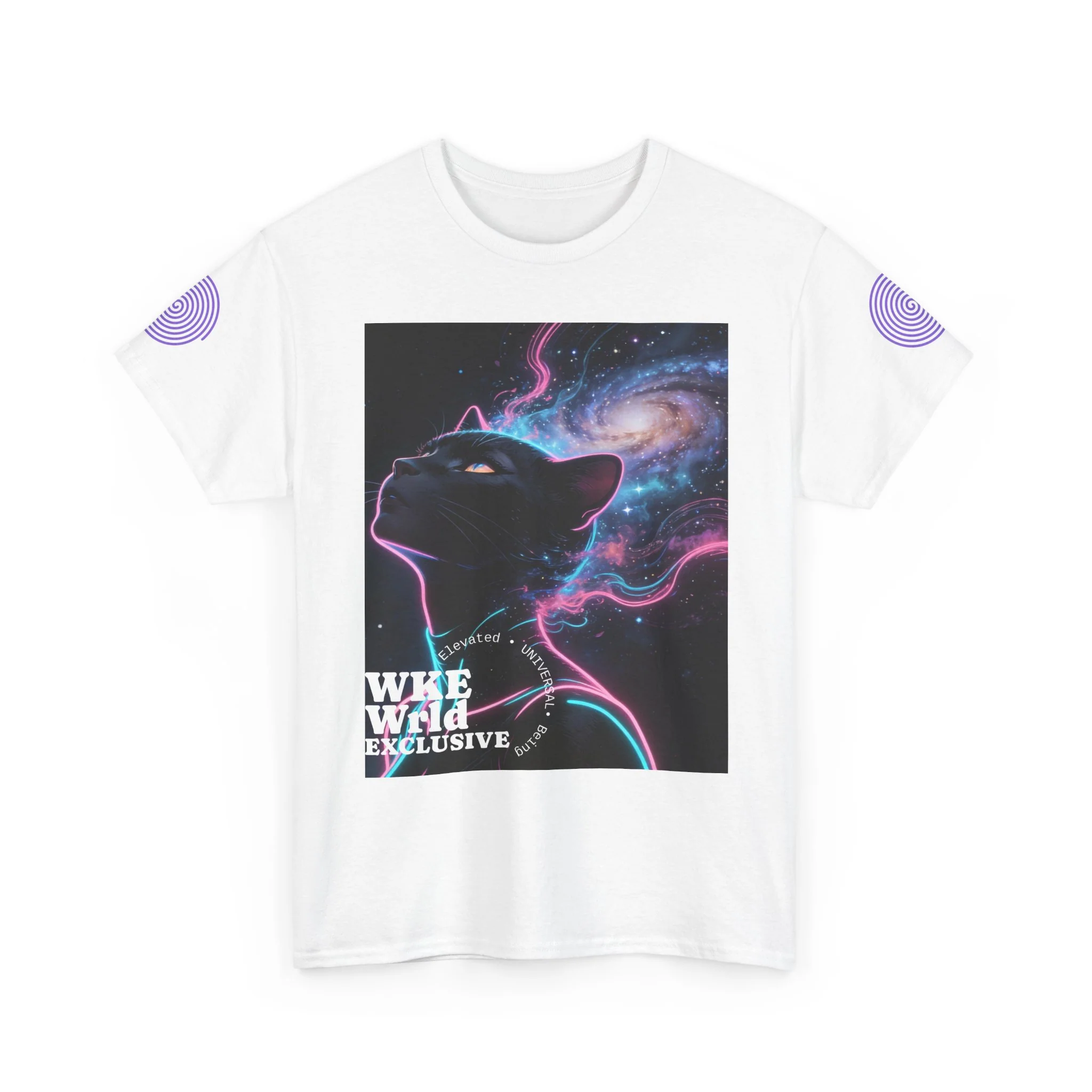 Cosmic Panther Tee — 'WKE WILD EXCLUSIVE' Neon Galaxy Cat Graphic Shirt - Image 8