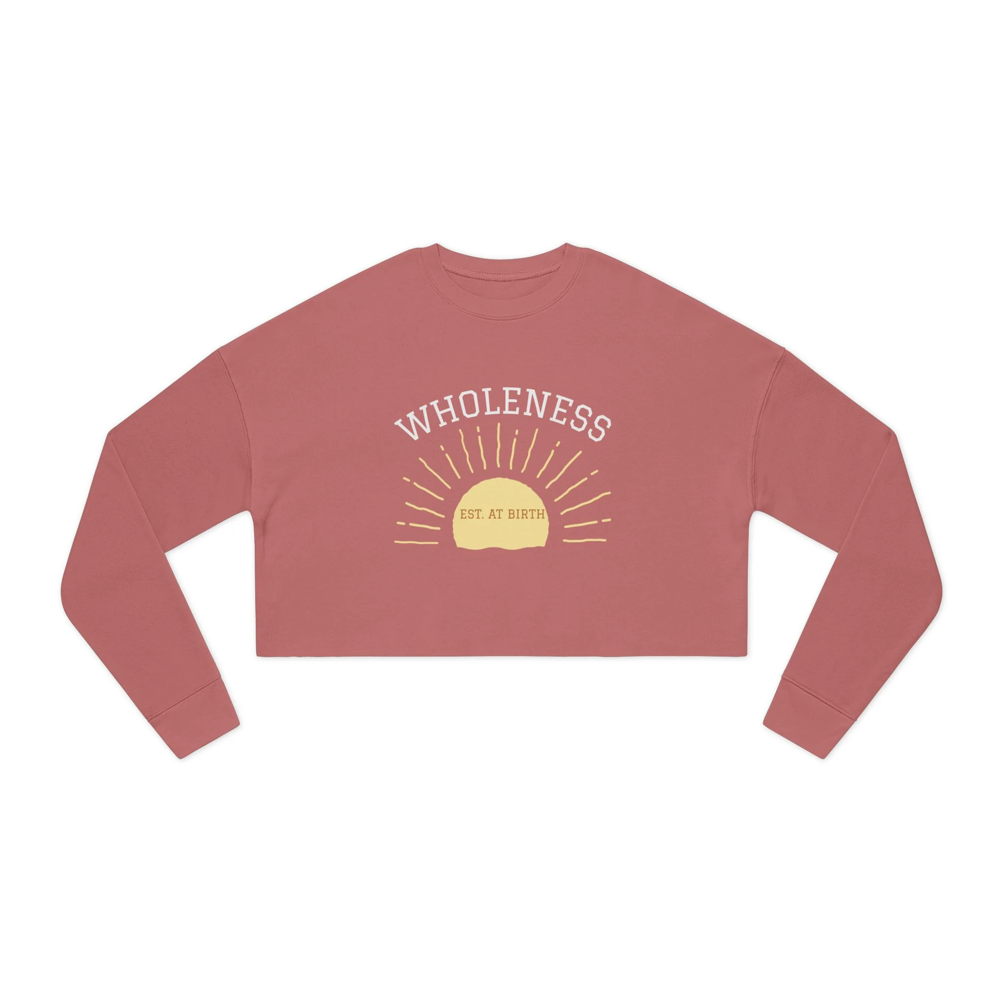 Cropped Sweatshirt — "Wholeness" Sun & Ankh Graphic