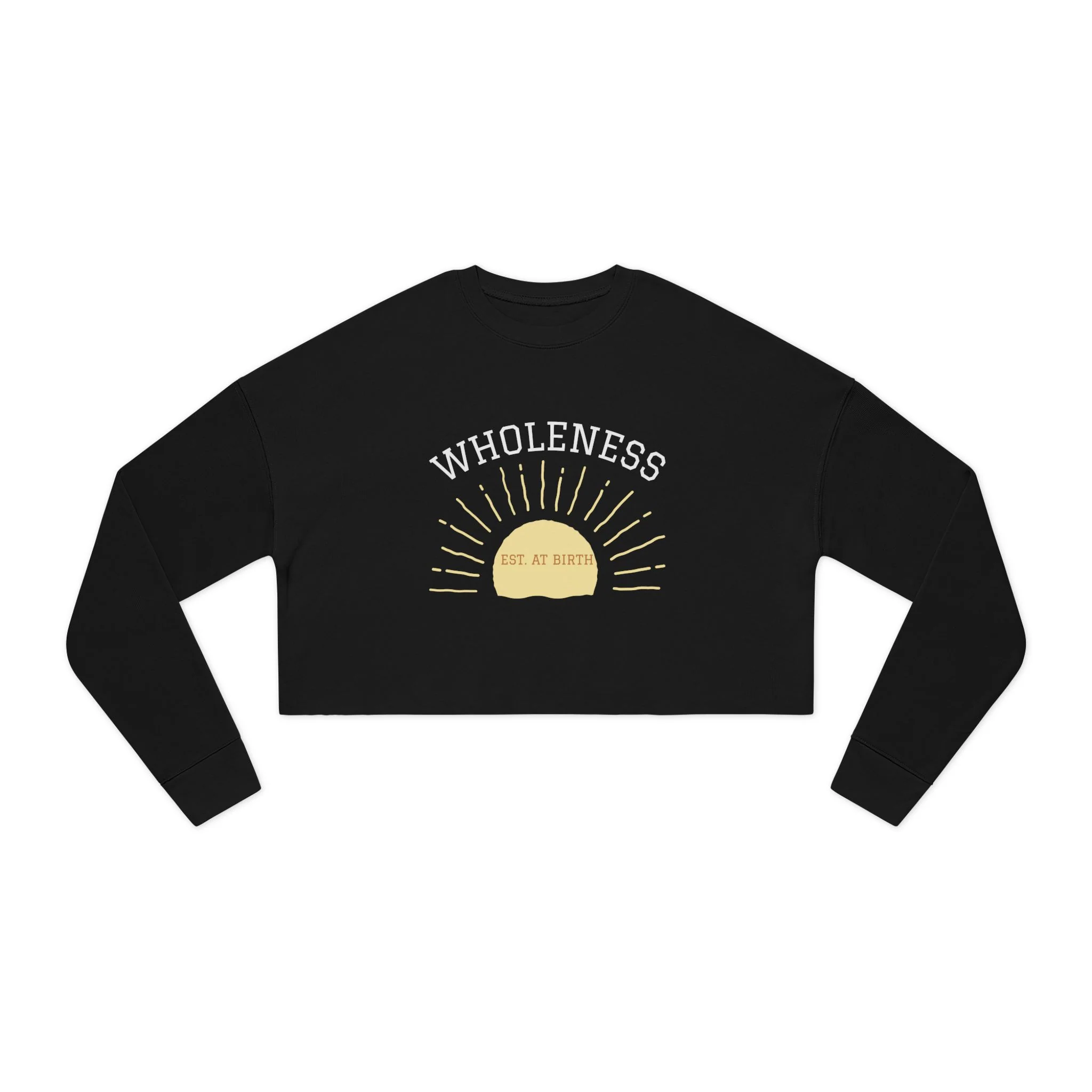 Cropped Sweatshirt — "Wholeness" Sun & Ankh Graphic - Image 2