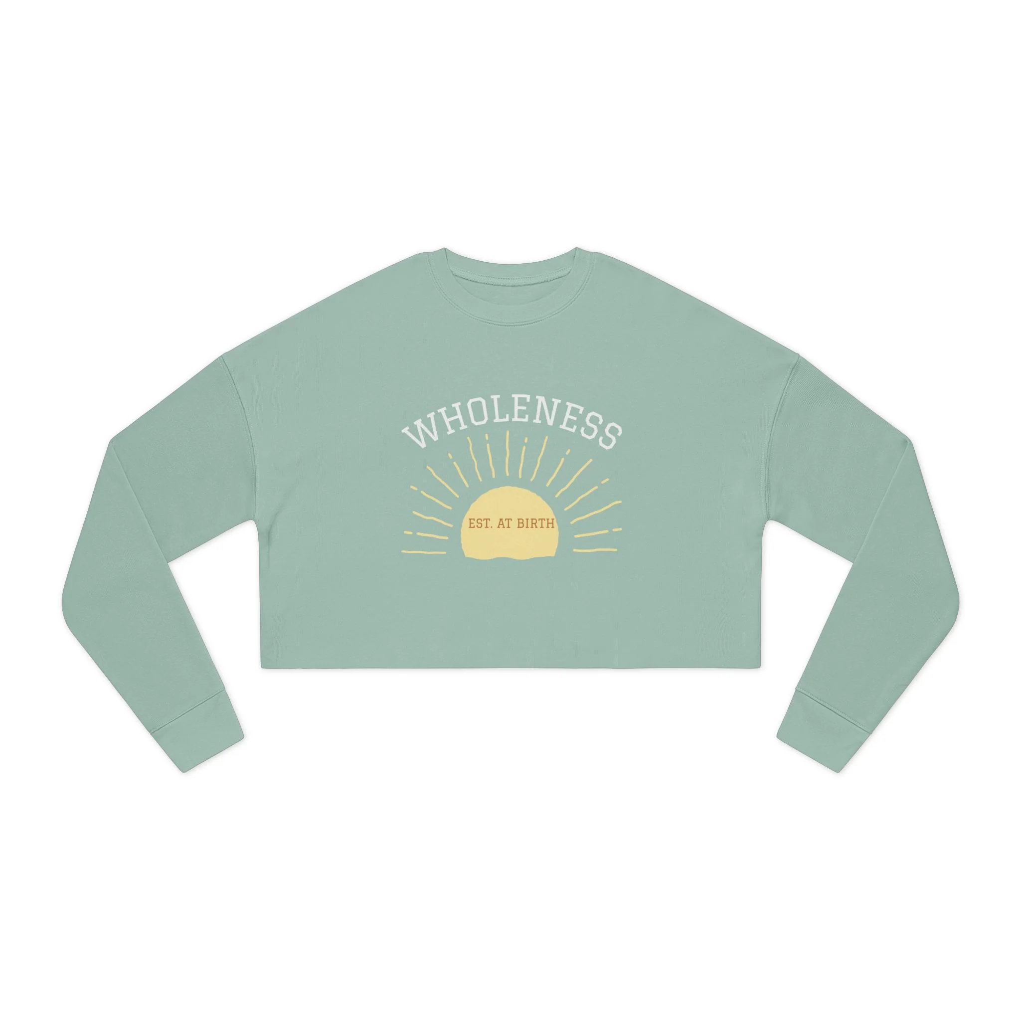 Cropped Sweatshirt — "Wholeness" Sun & Ankh Graphic - Image 3