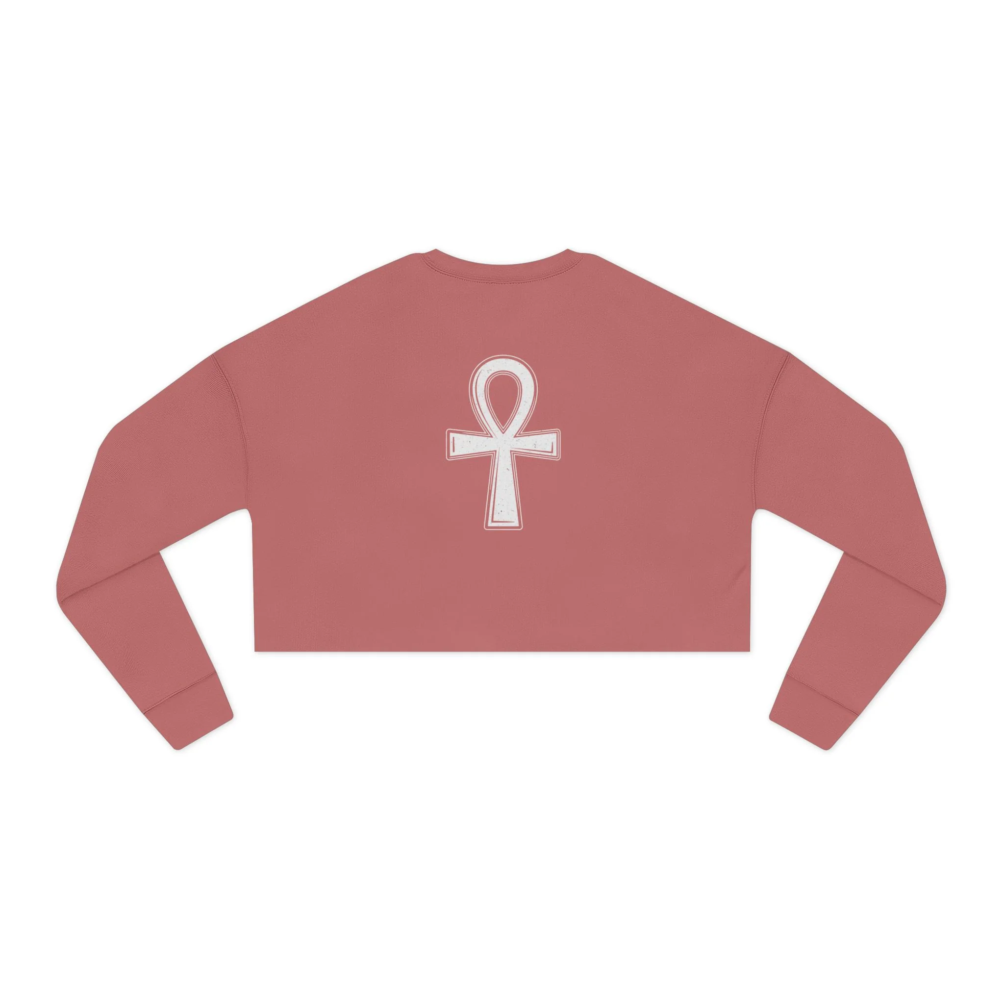 Cropped Sweatshirt — "Wholeness" Sun & Ankh Graphic - Image 4