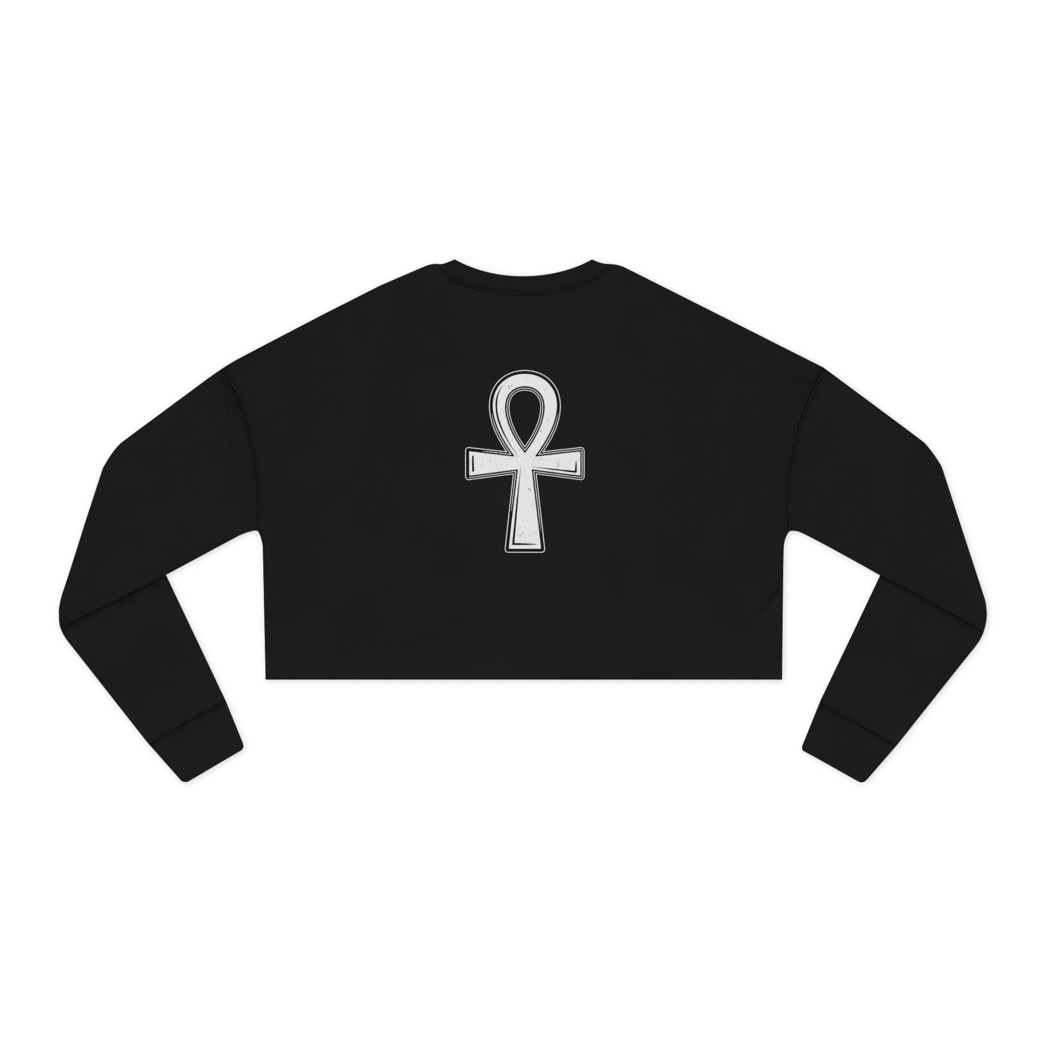 Cropped Sweatshirt — "Wholeness" Sun & Ankh Graphic - Image 5