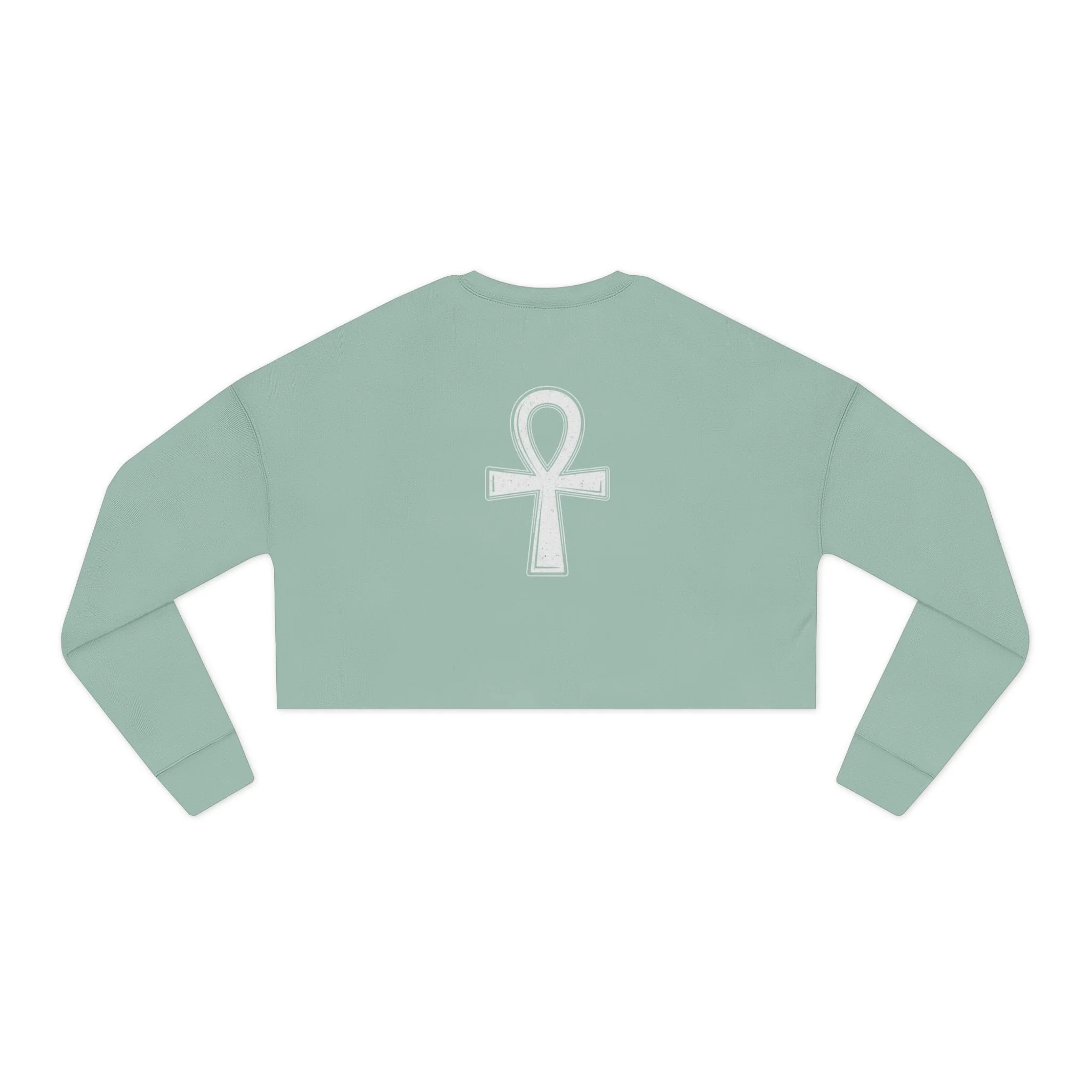 Cropped Sweatshirt — "Wholeness" Sun & Ankh Graphic - Image 6