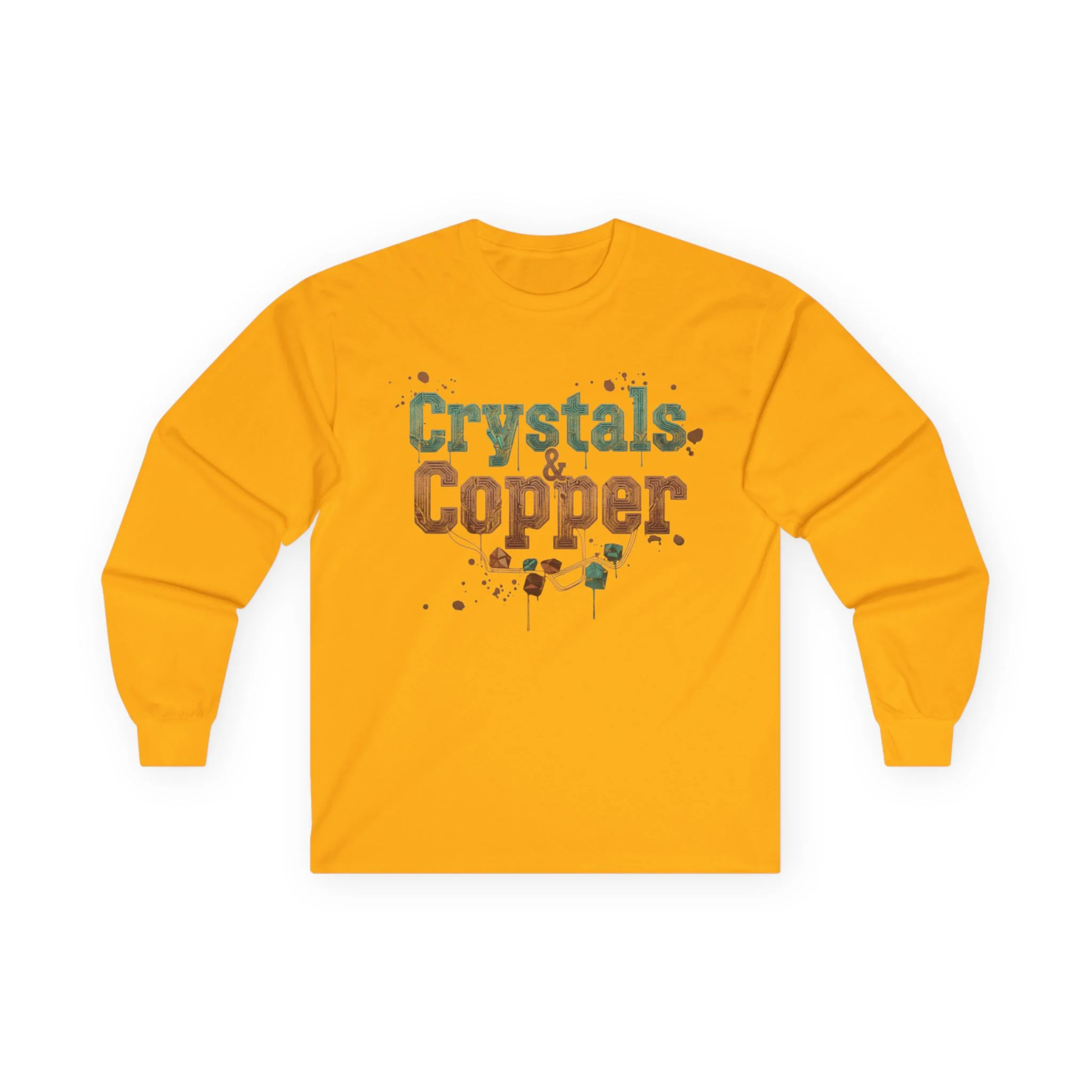 WKE WRLD Crystal & Copper Long Sleeve Tee - Boho Fashion, Festival Outfit, Unique Gift, Unisex Apparel, Statement Shirt - Image 4