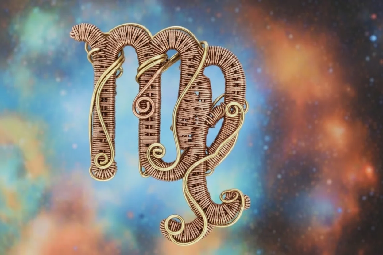 Customize Your Pure Copper Wire Wrapped Zodiac / Horoscope Sign Necklace - Image 10
